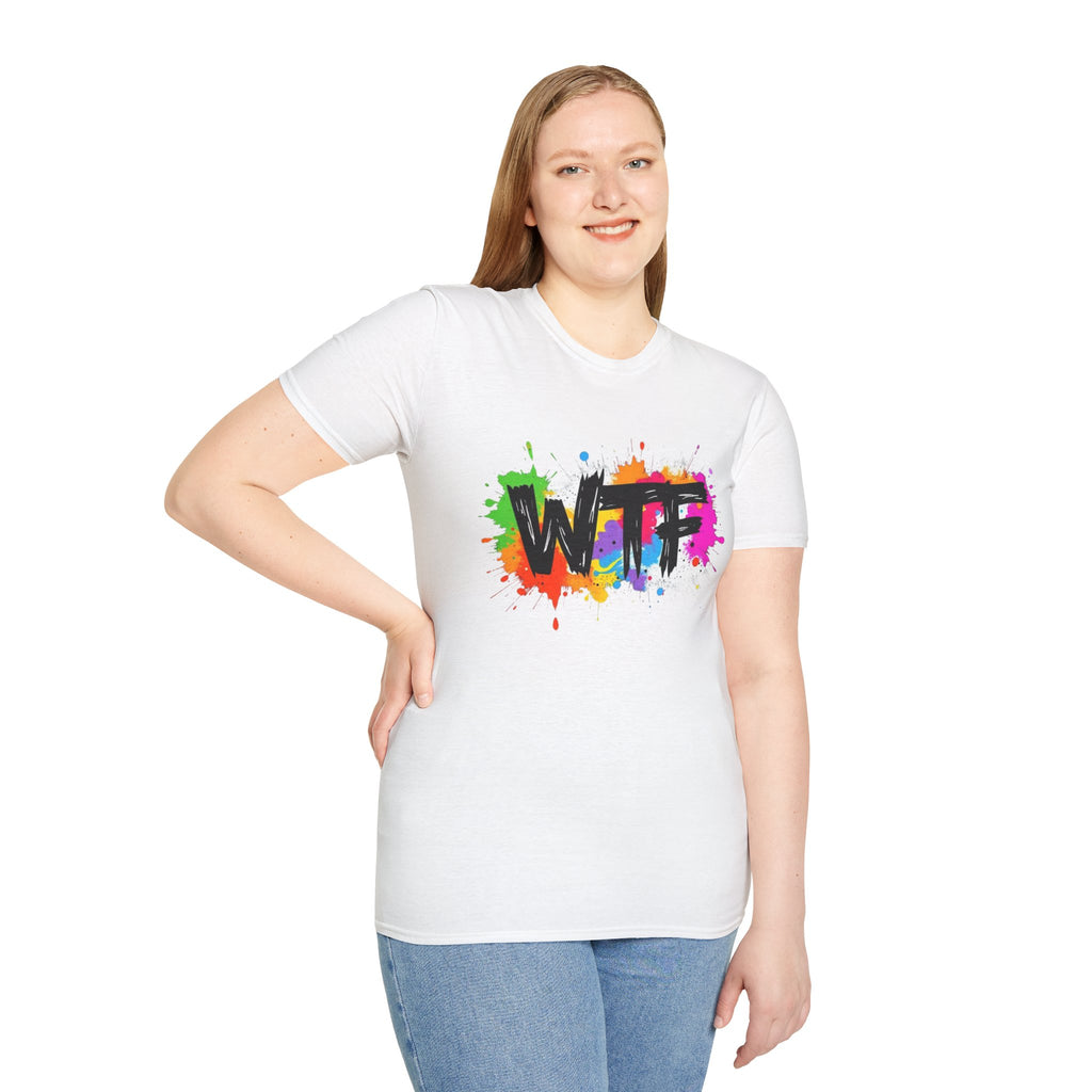 Bold Rainbow WTF Color Splash T-Shirt