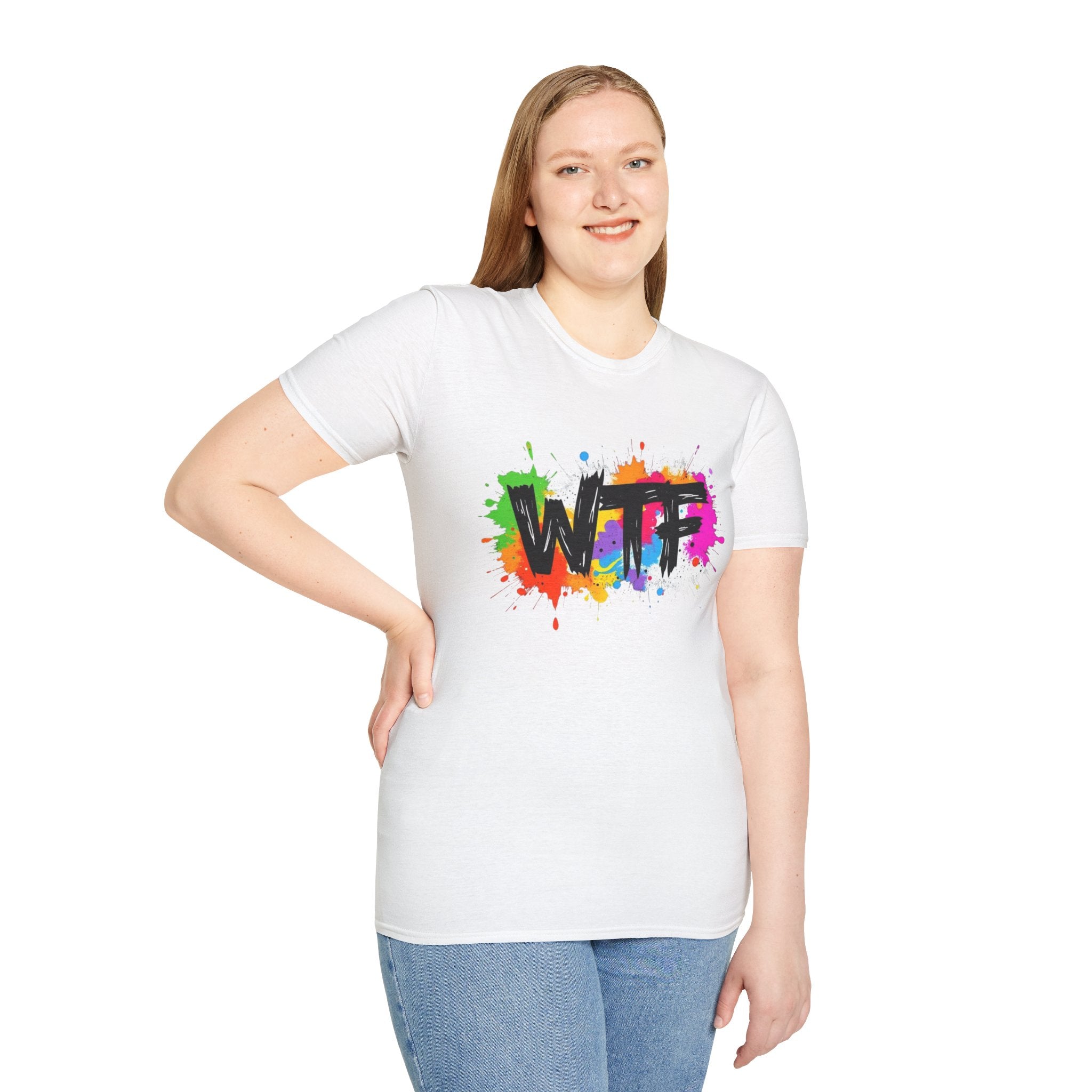 Bold Rainbow WTF Color Splash T-Shirt