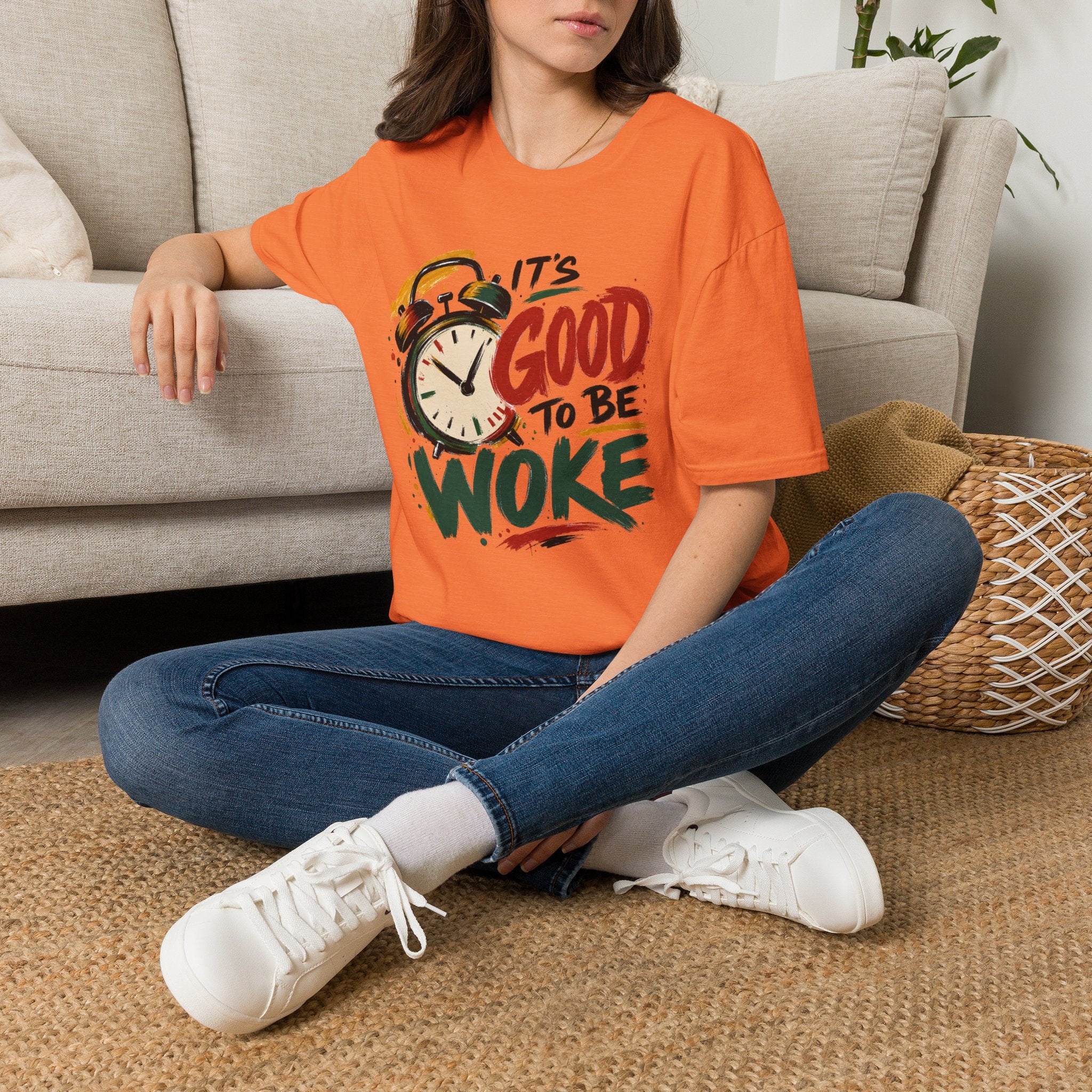 T-Shirt — "It's Good To Be Woke" Graphic Tee (Alarm Clock Design)