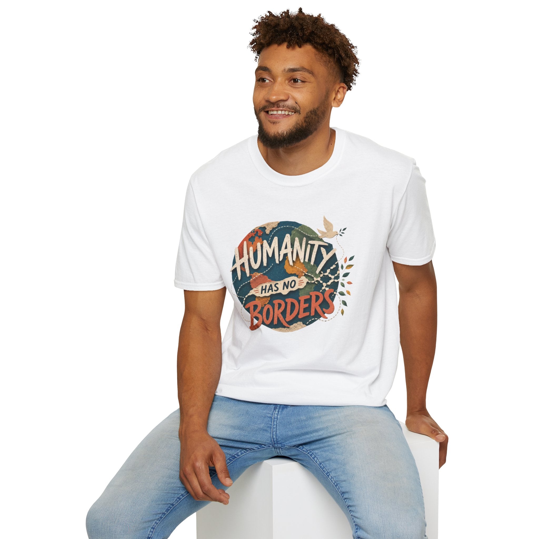Humanity Has No Borders T-Shirt — Earth & Peace Graphic Tee
