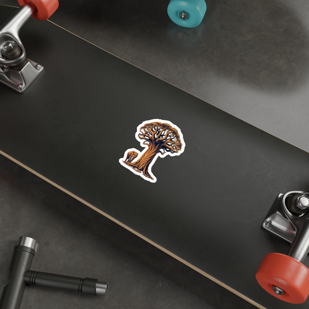 Baobab Tree & Elephant Sticker - EqualiTees.Me