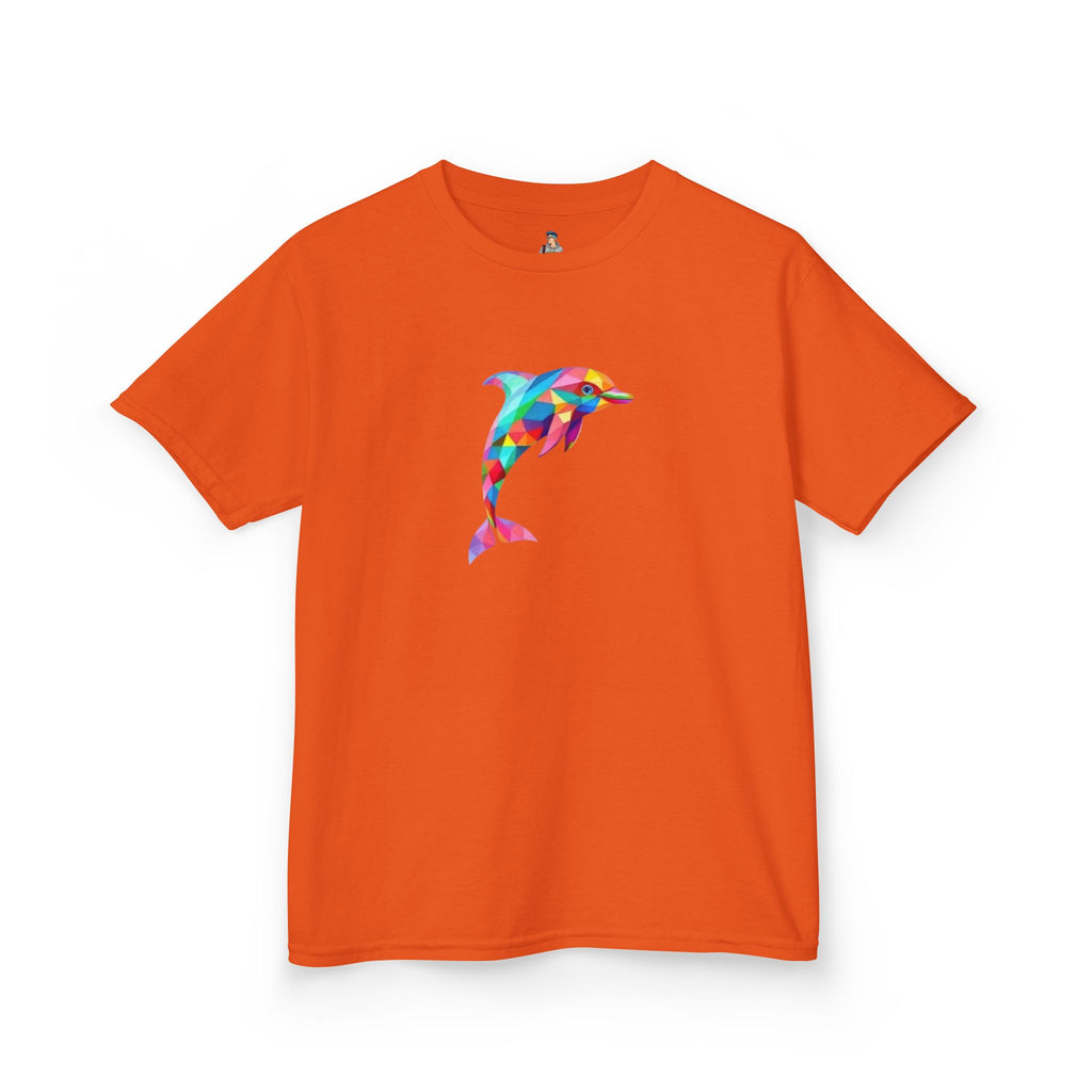 Colorful Fractal Dolphin Kids Heavy Cotton Tee - EqualiTees.Me
