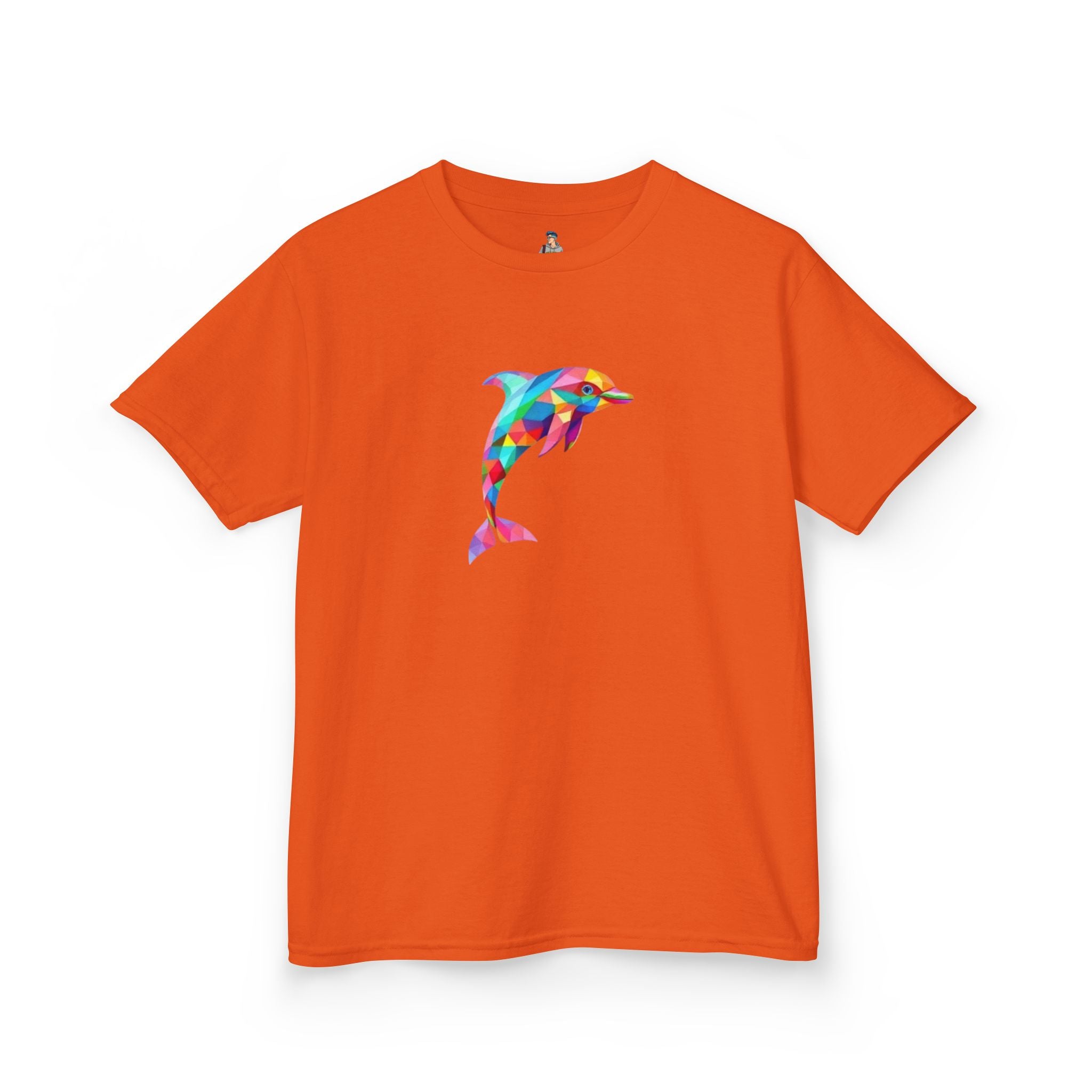 Colorful Fractal Dolphin Kids Heavy Cotton Tee - EqualiTees.Me