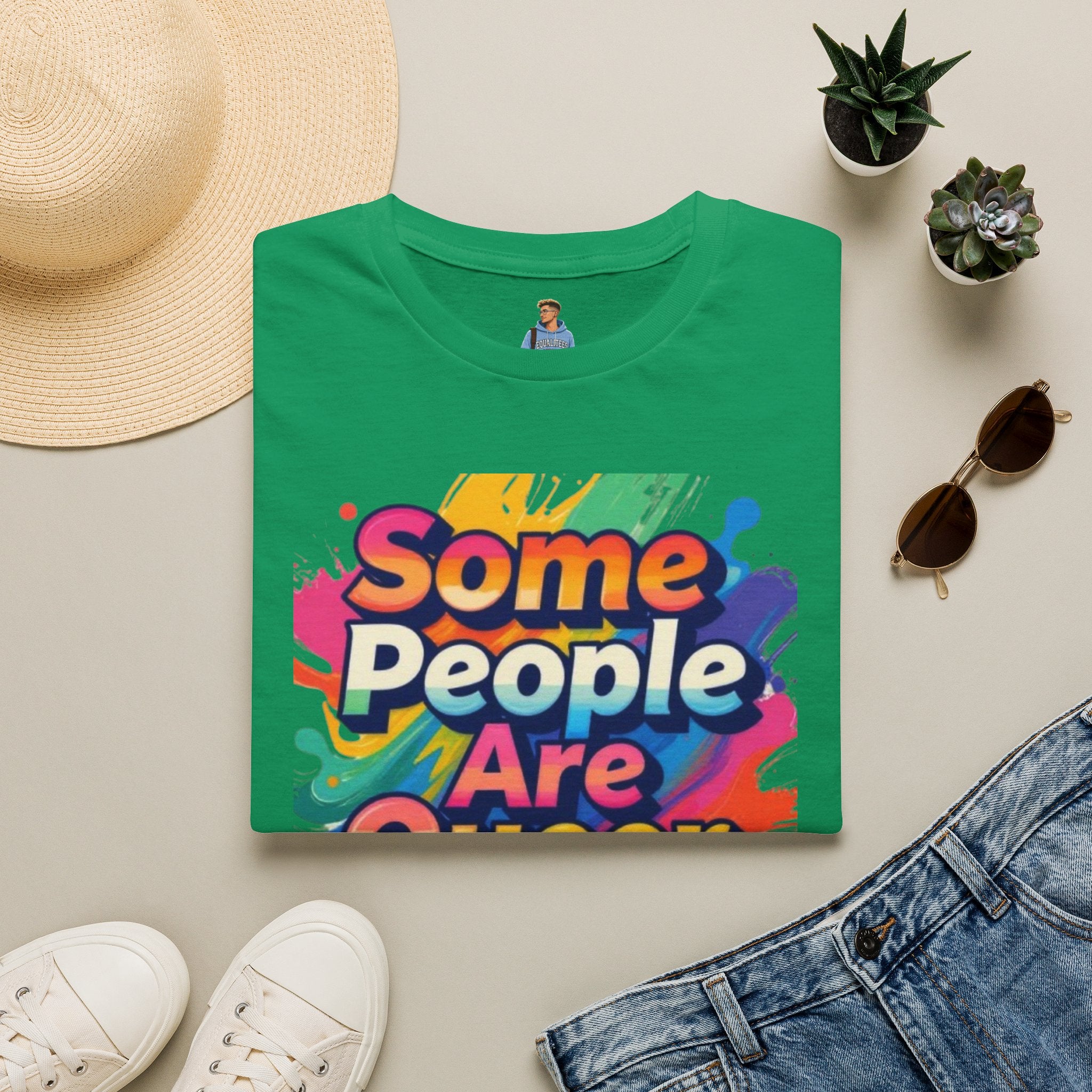 Some People Are Queer T-Shirt Rainbow Graphic