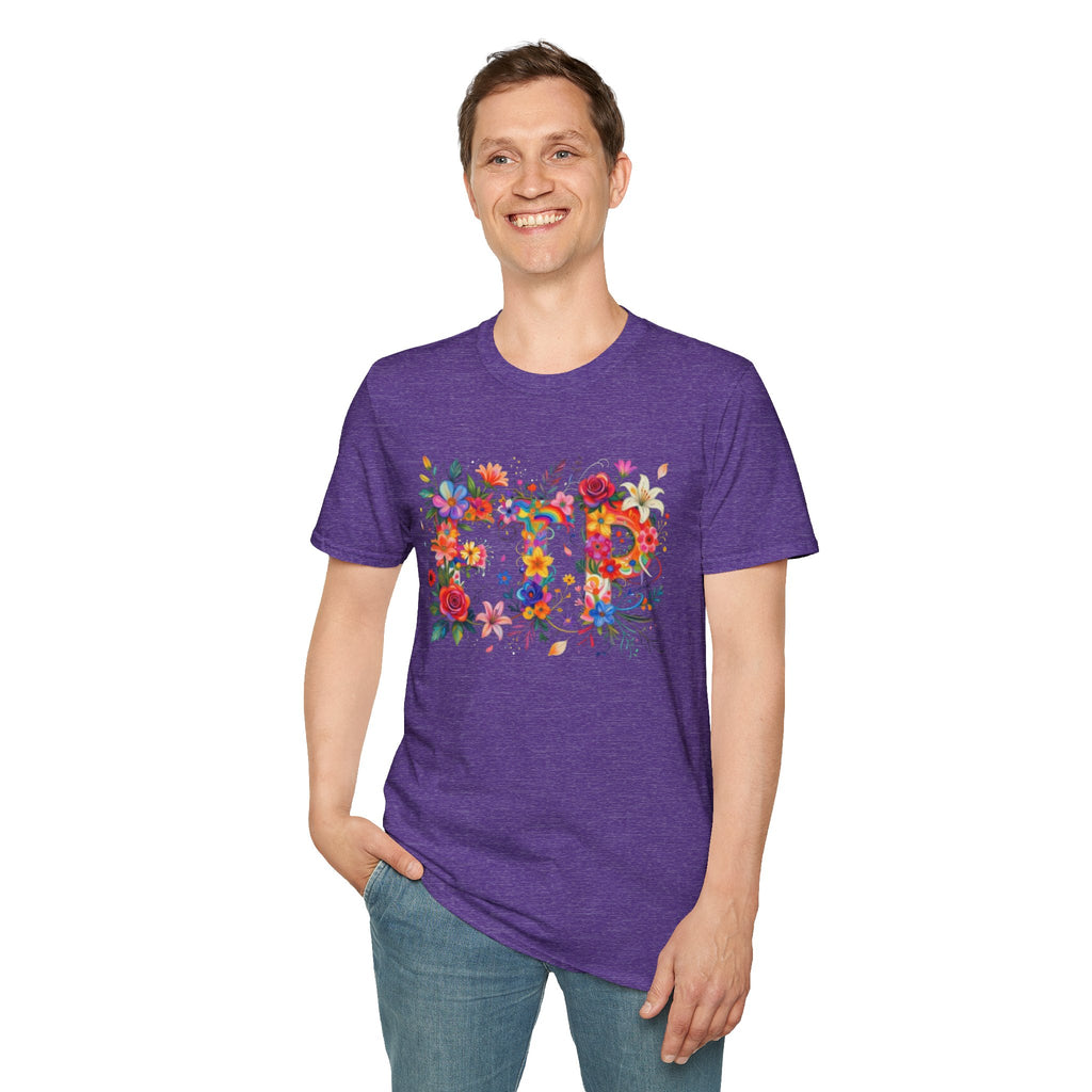 Floral 'FTP' Graphic T-Shirt