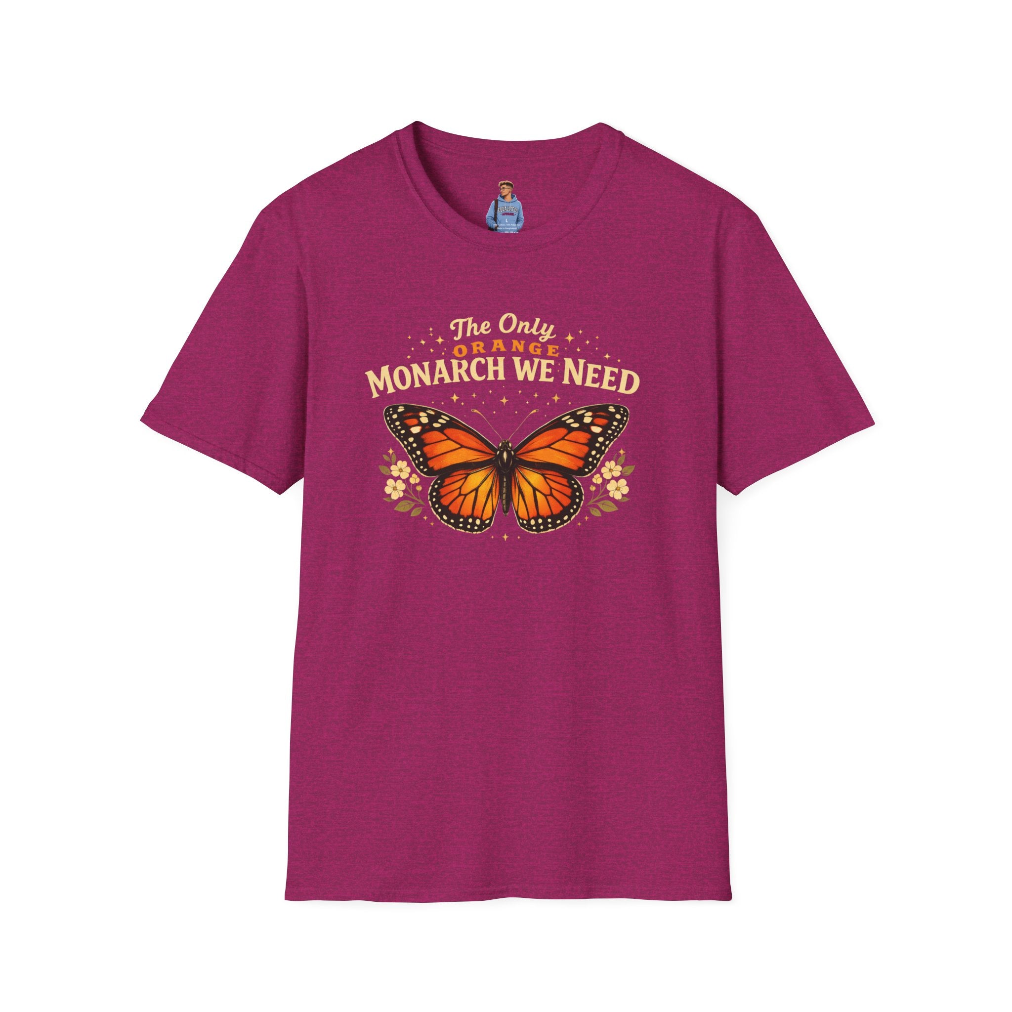 Monarch Butterfly T-Shirt — "The Only Orange Monarch We Need" No Kings Tee