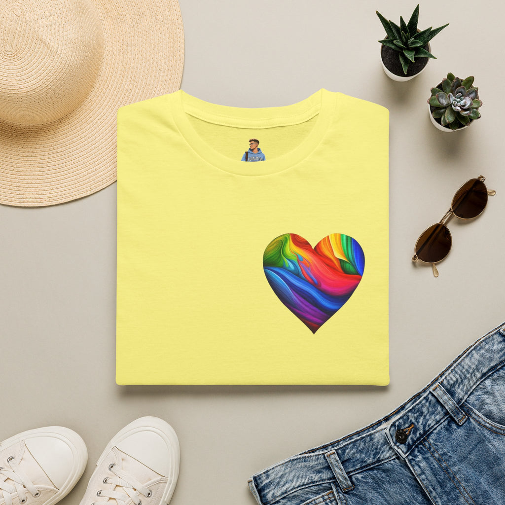 Camiseta unisex Softstyle - Diseño de corazón de orgullo con la frase 'La existencia es resistencia'
