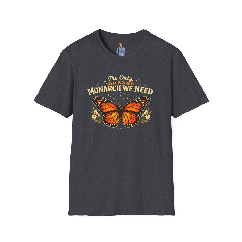 Monarch Butterfly T-Shirt — "The Only Orange Monarch We Need" No Kings Tee