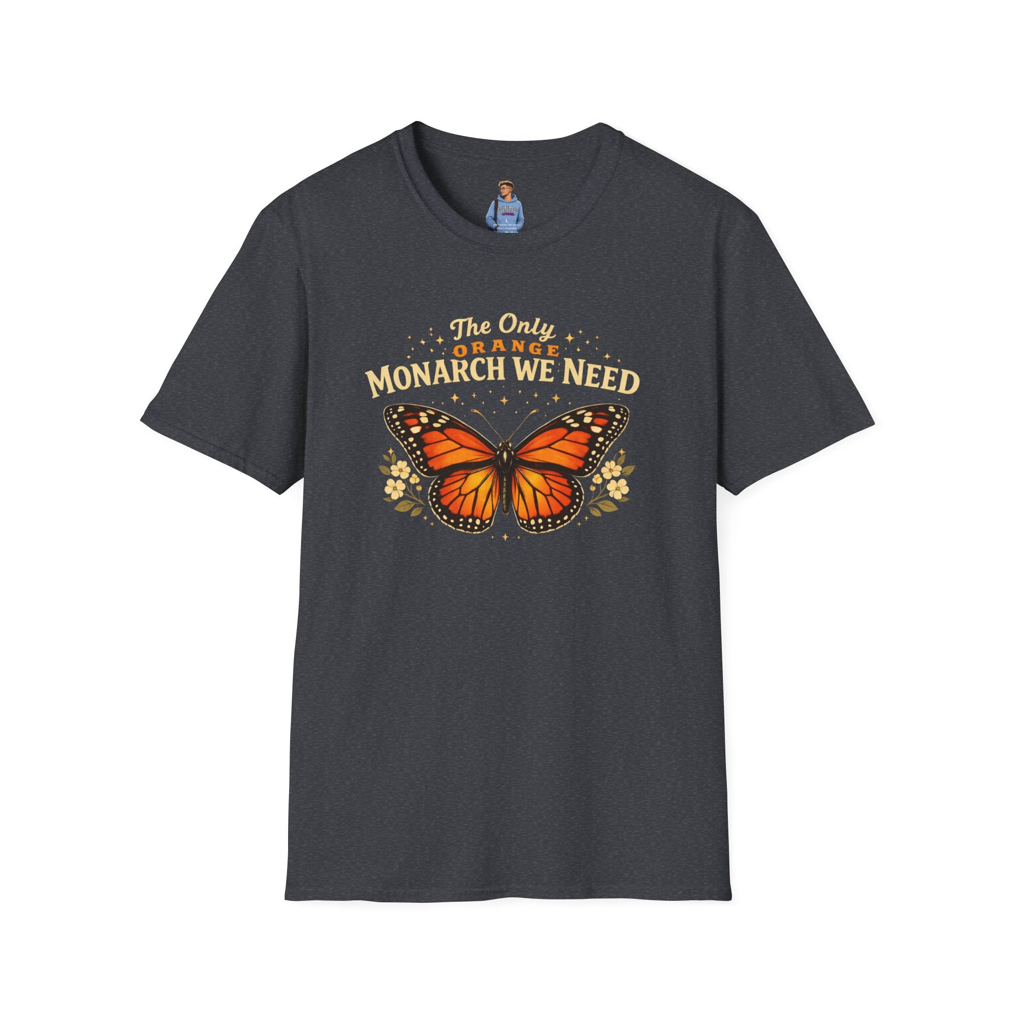 Monarch Butterfly T-Shirt — "The Only Orange Monarch We Need" No Kings Tee