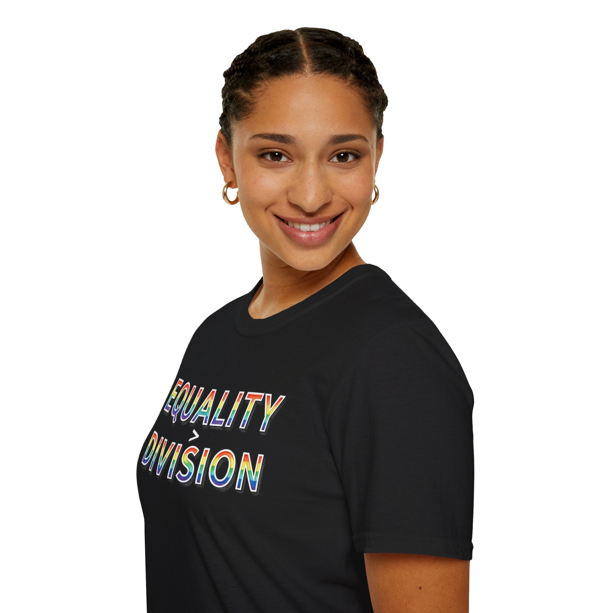 Equality is Greater Than Division T-Shirt — Rainbow Pride Graphic Tee