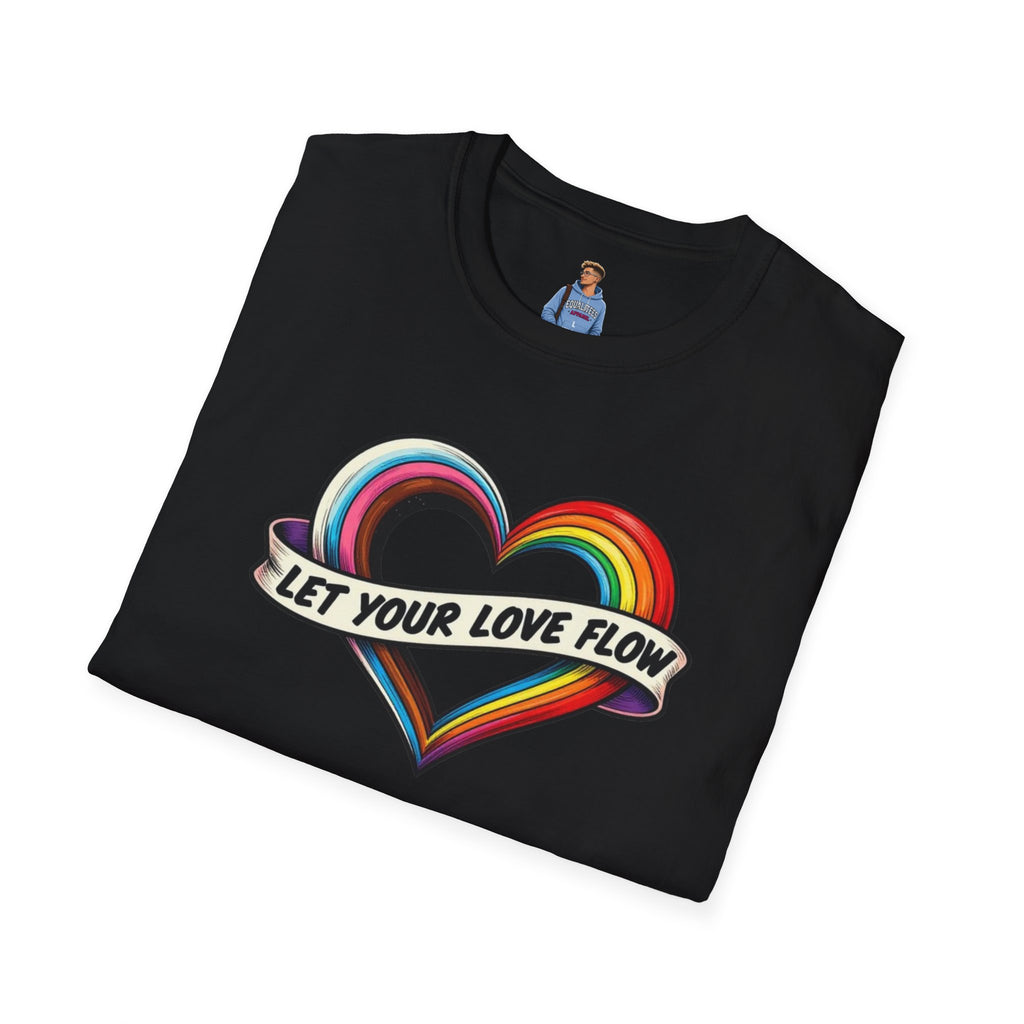 Let Your Love Flow Rainbow Heart T-Shirt