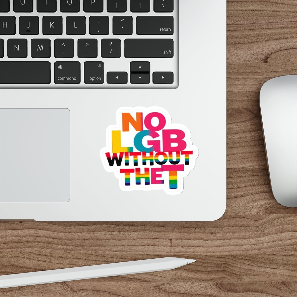 Die-Cut Stickers - NO LGB WITHOUT THE T - EqualiTees.Me