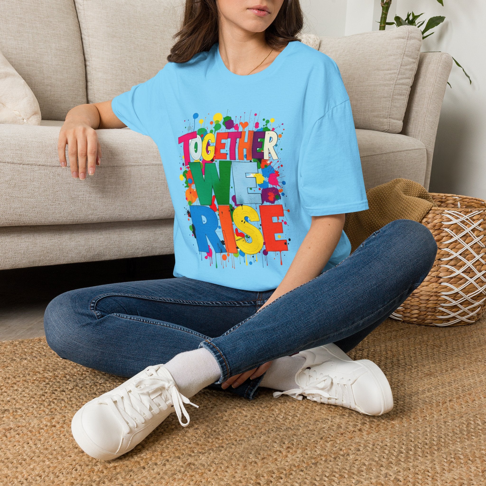 Juntos nos levantamos Camiseta unisex de estilo suave