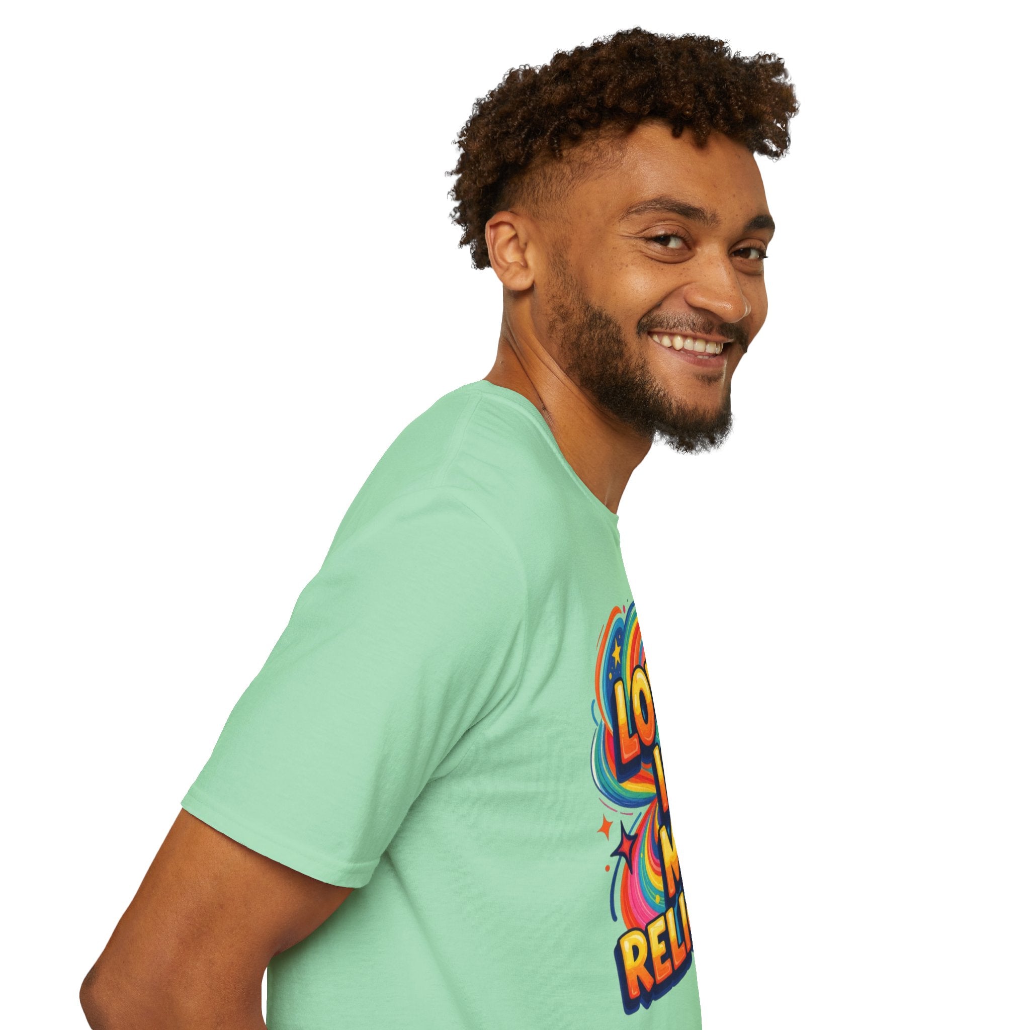 Love Is My Religion Retro Rainbow Graphic T-shirt