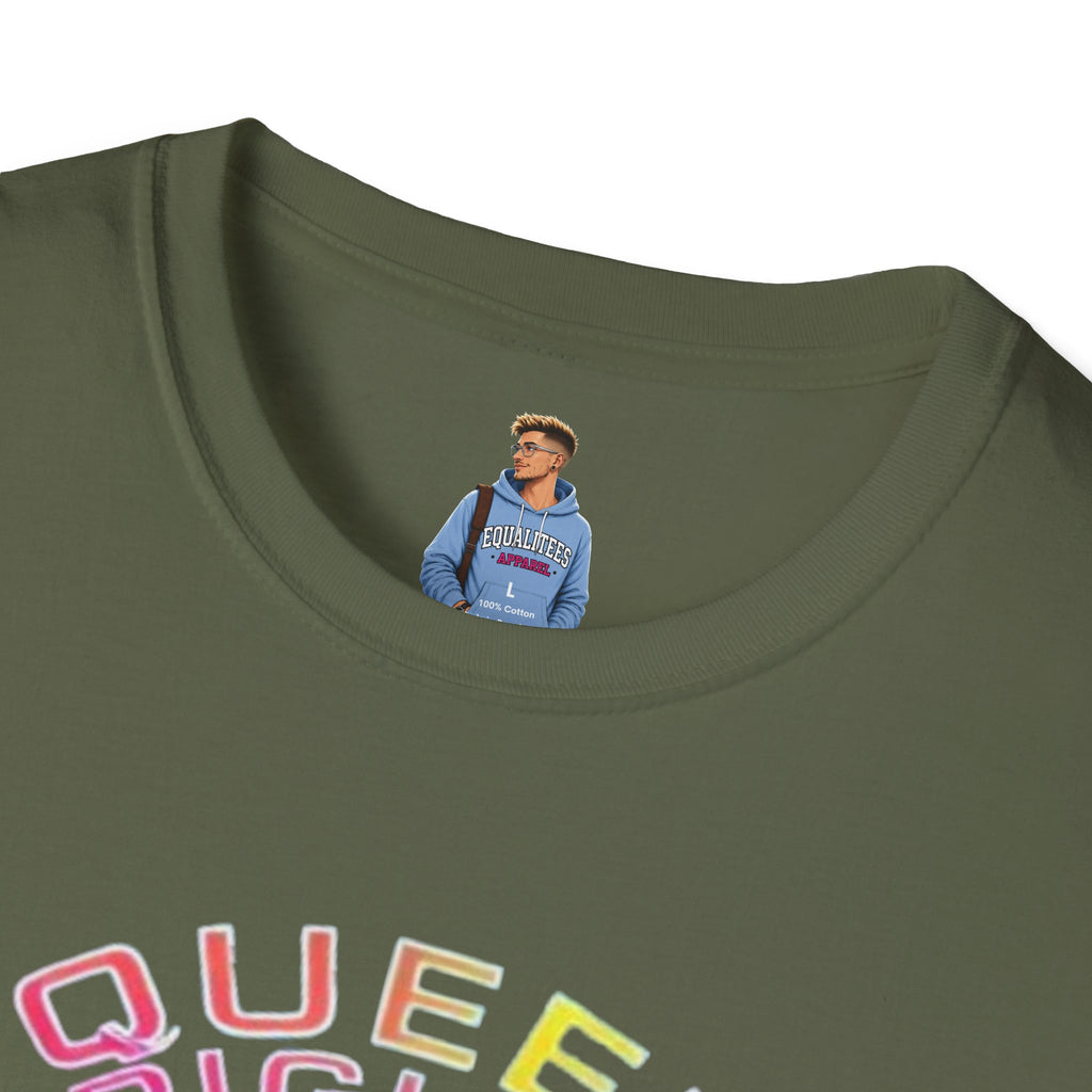Unisex Softstyle T-Shirt - Queer Rights Are Human Rights Statement Tee