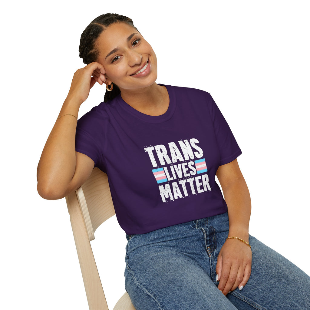Trans Lives Matter Unisex Softstyle T-Shirt - Support LGBTQ+ Rights