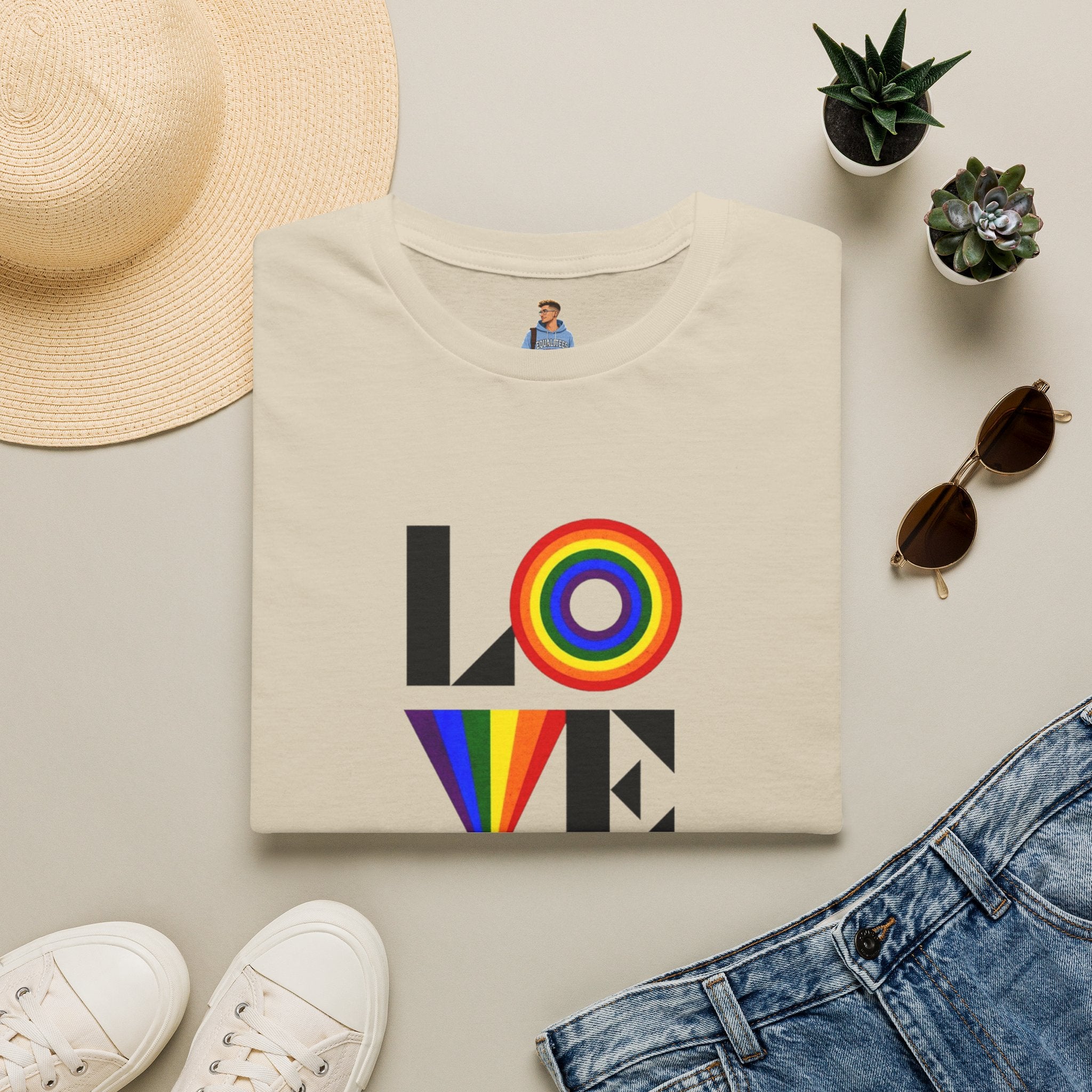 Vibrant LOVE Design for Pride Unisex Softstyle T-Shirt