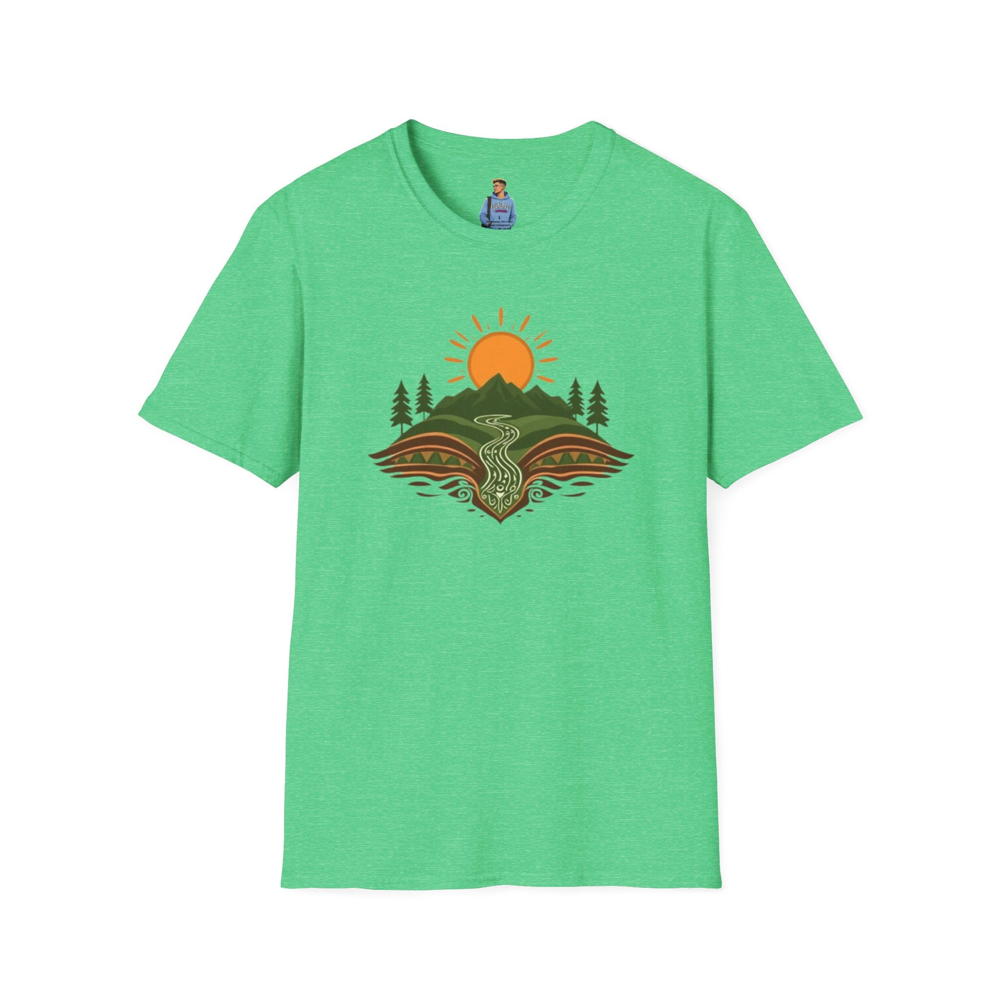 Mountain Scene Unisex Softstyle T-shirt