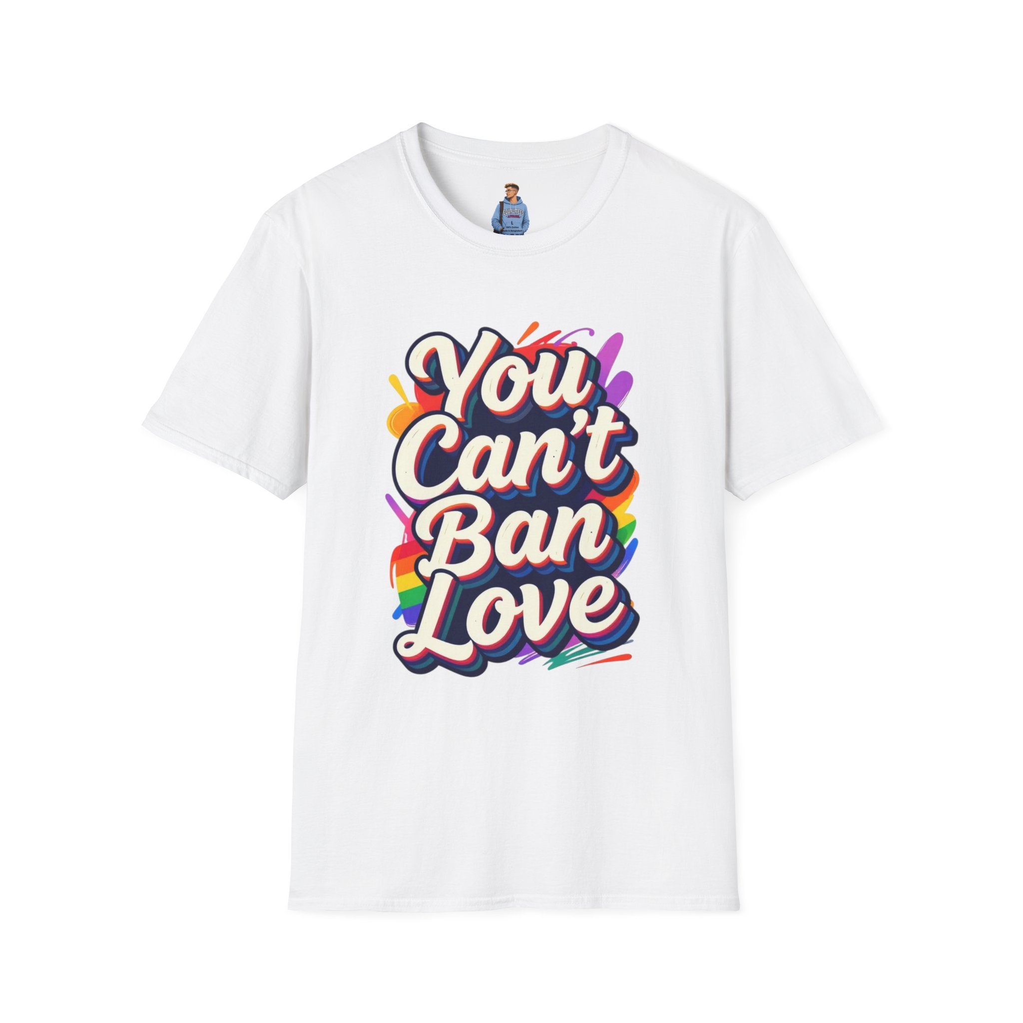 You Can't Ban Love T‑Shirt — Rainbow LGBTQ+ Pride Graphic Tee
