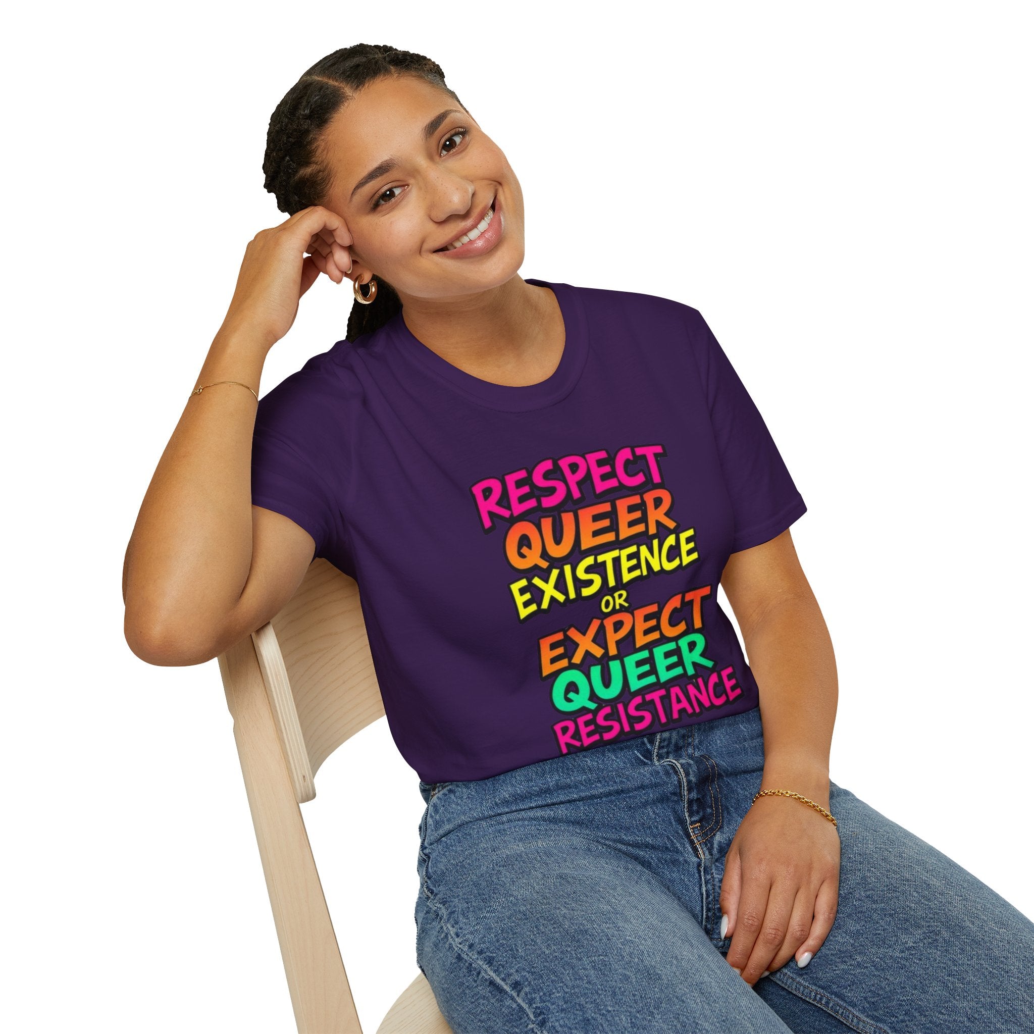 Respect Queer Existence or Expect Queer Resistance T-Shirt