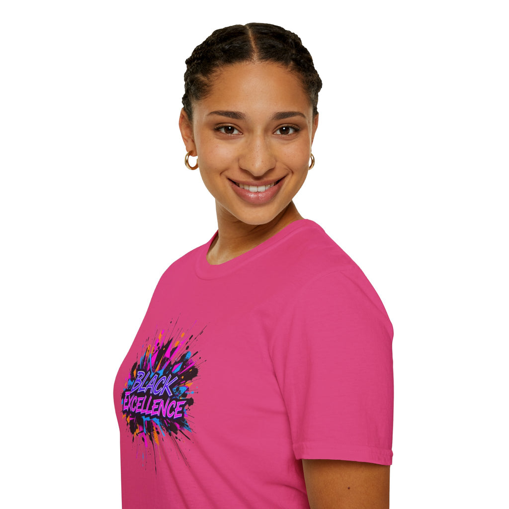 Unisex Softstyle T-Shirt - Black Excellence Graphic Tee
