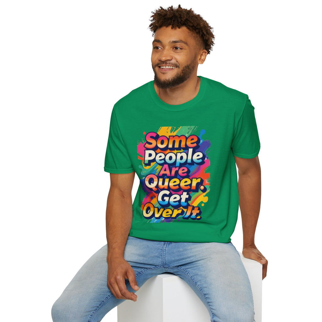 Some People Are Queer T-Shirt Rainbow Graphic