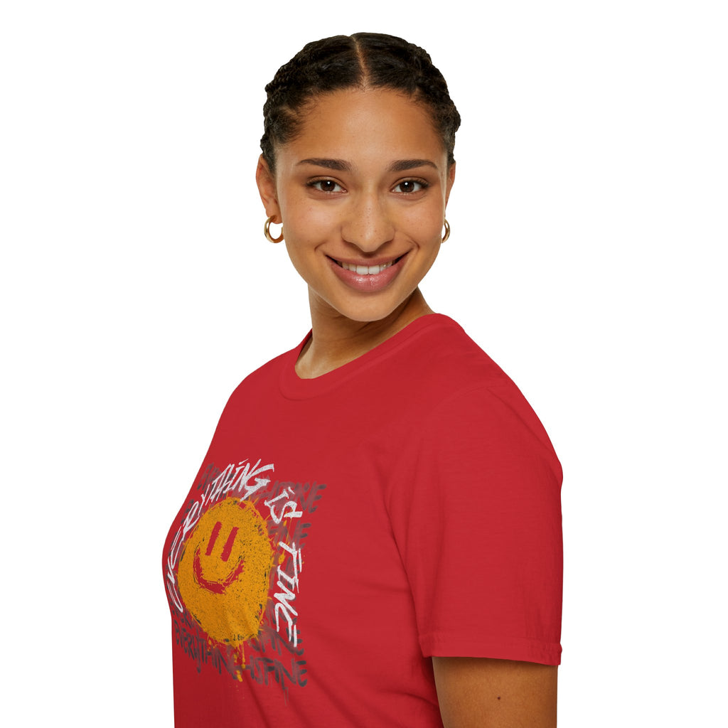 Camiseta unisex divertida y suave con la frase "Todo está bien", camiseta sarcástica, camiseta gráfica humorística, camiseta con frase del Apocalipsis, regalo para amantes de las bromas