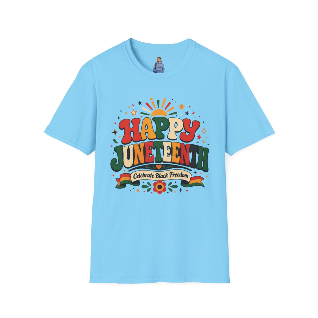 Juneteenth T-Shirt - "Happy Juneteenth" Retro Celebration Tee