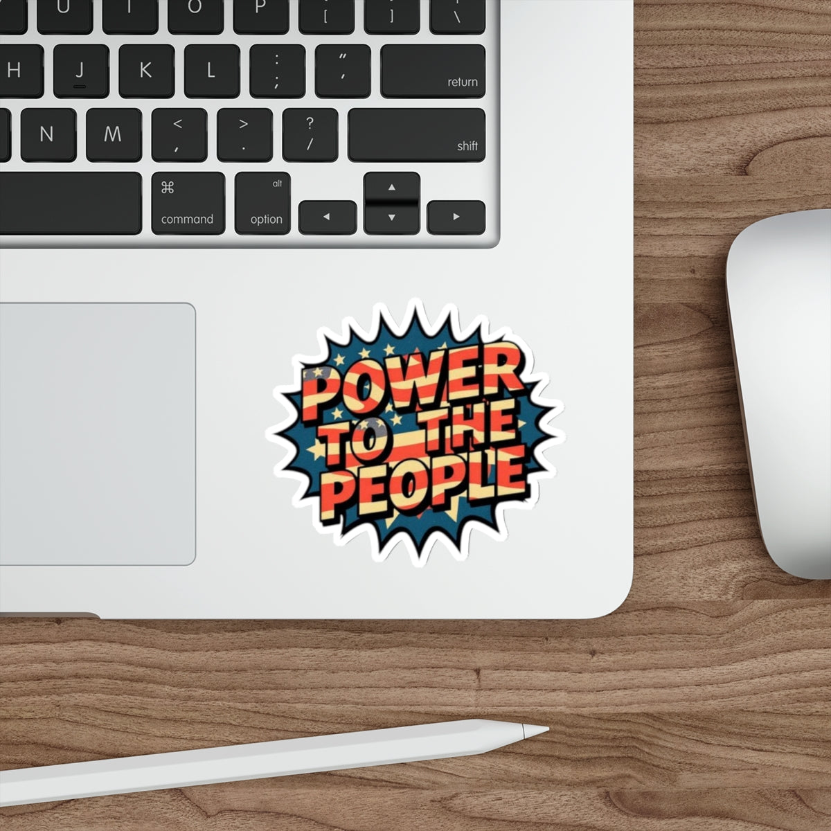 Die-Cut Stickers -  Power to the People Comic Splash Protest Sticker - EqualiTees.Me