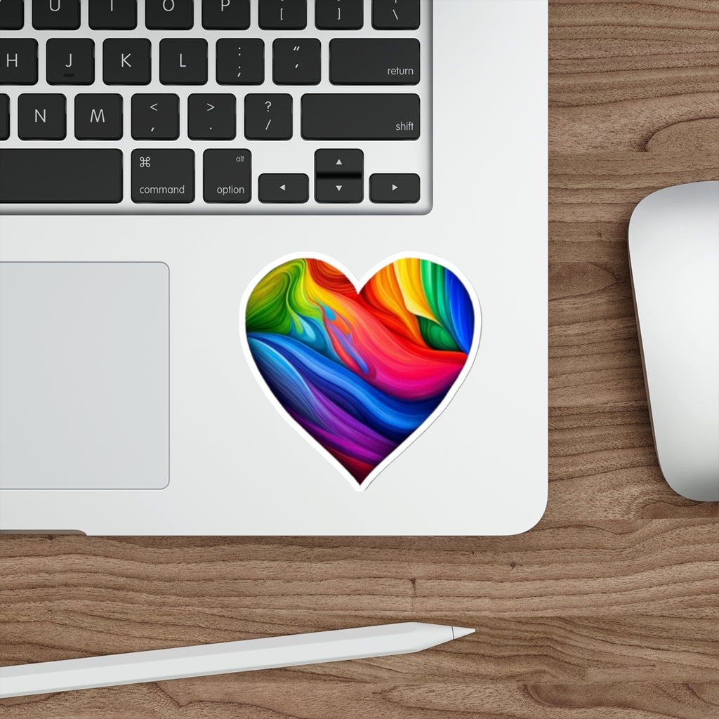 Die-Cut Stickers - Rainbow Heart - EqualiTees.Me
