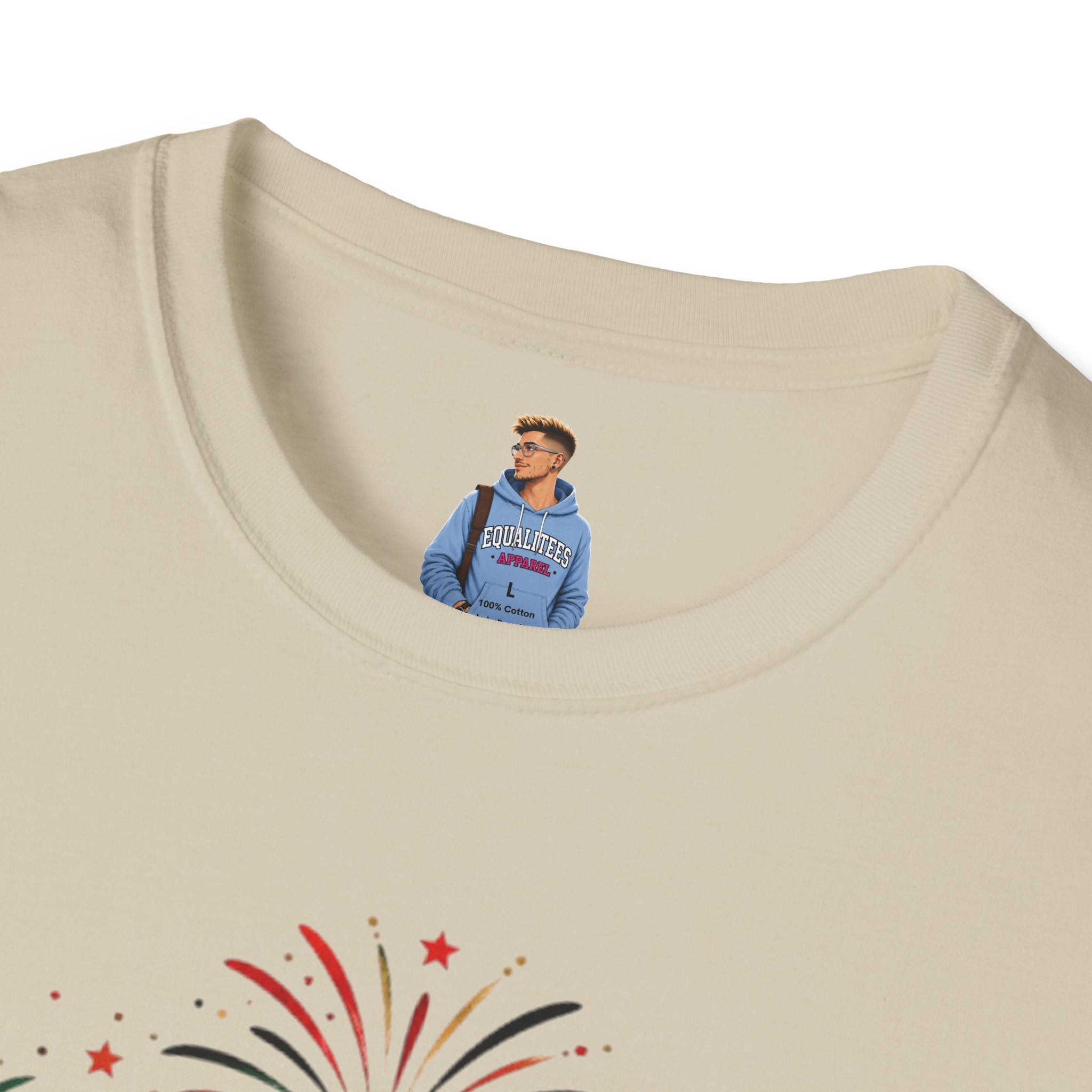 Juneteenth T-Shirt - "Happy Juneteenth" Fireworks Celebration Tee