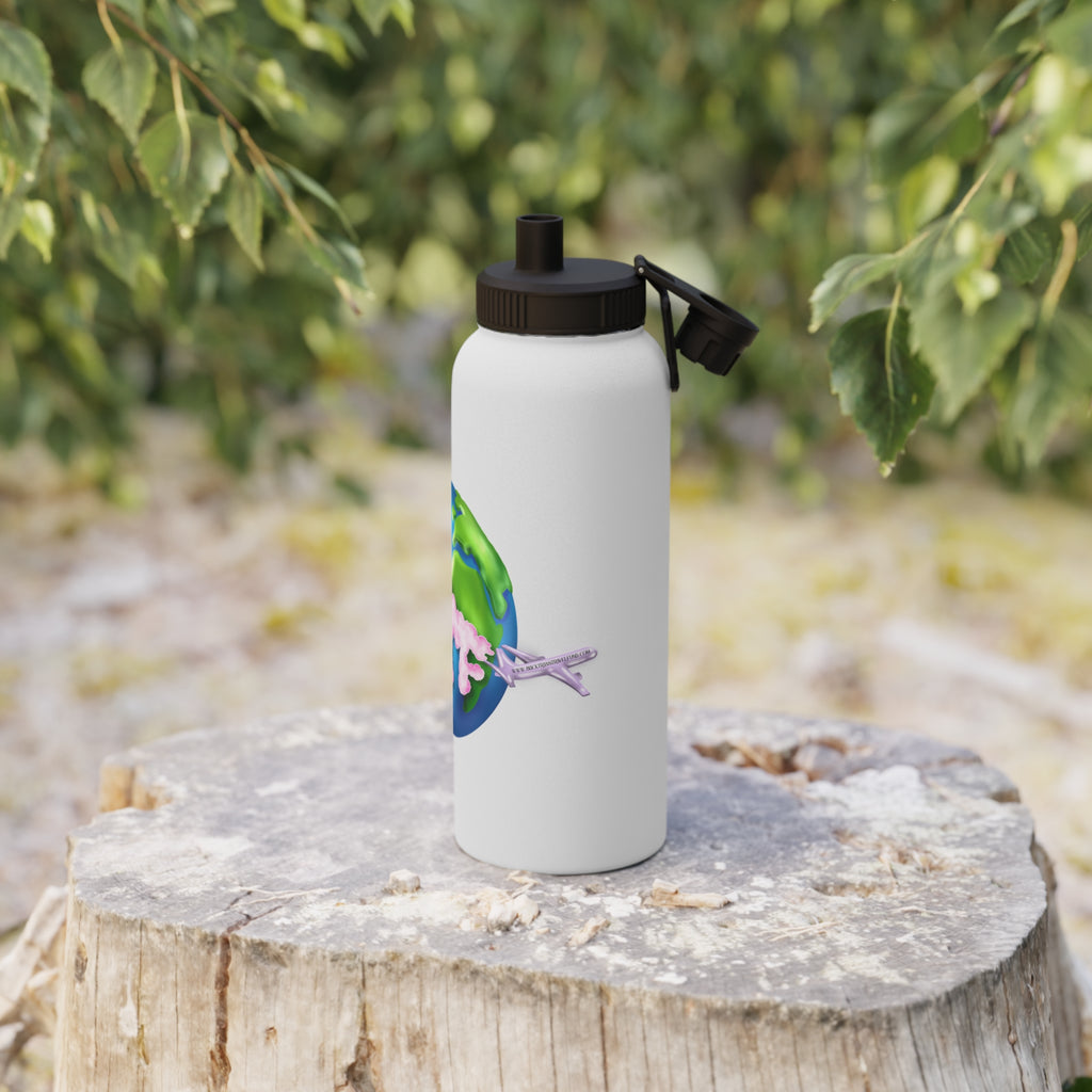 BTTF - Black Trans Travel Fund Logo Stainless Steel Sports Water Bottle
