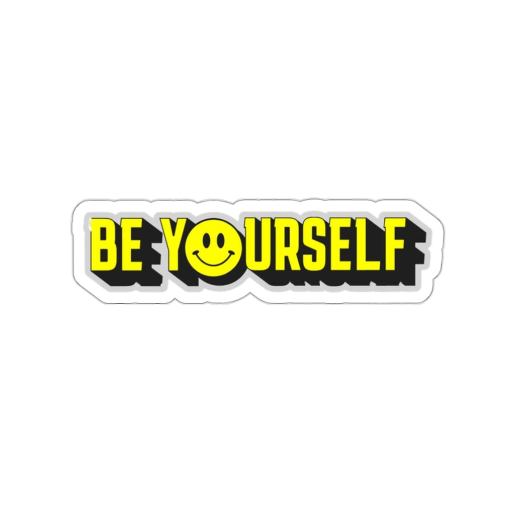 Die-Cut Stickers - Be Yourself Smiley - EqualiTees.Me