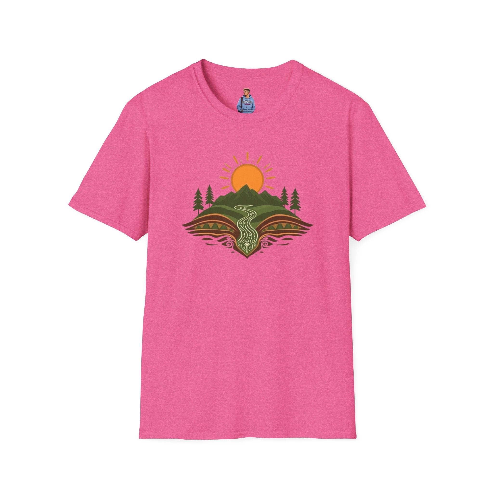 Mountain Scene Unisex Softstyle T-shirt