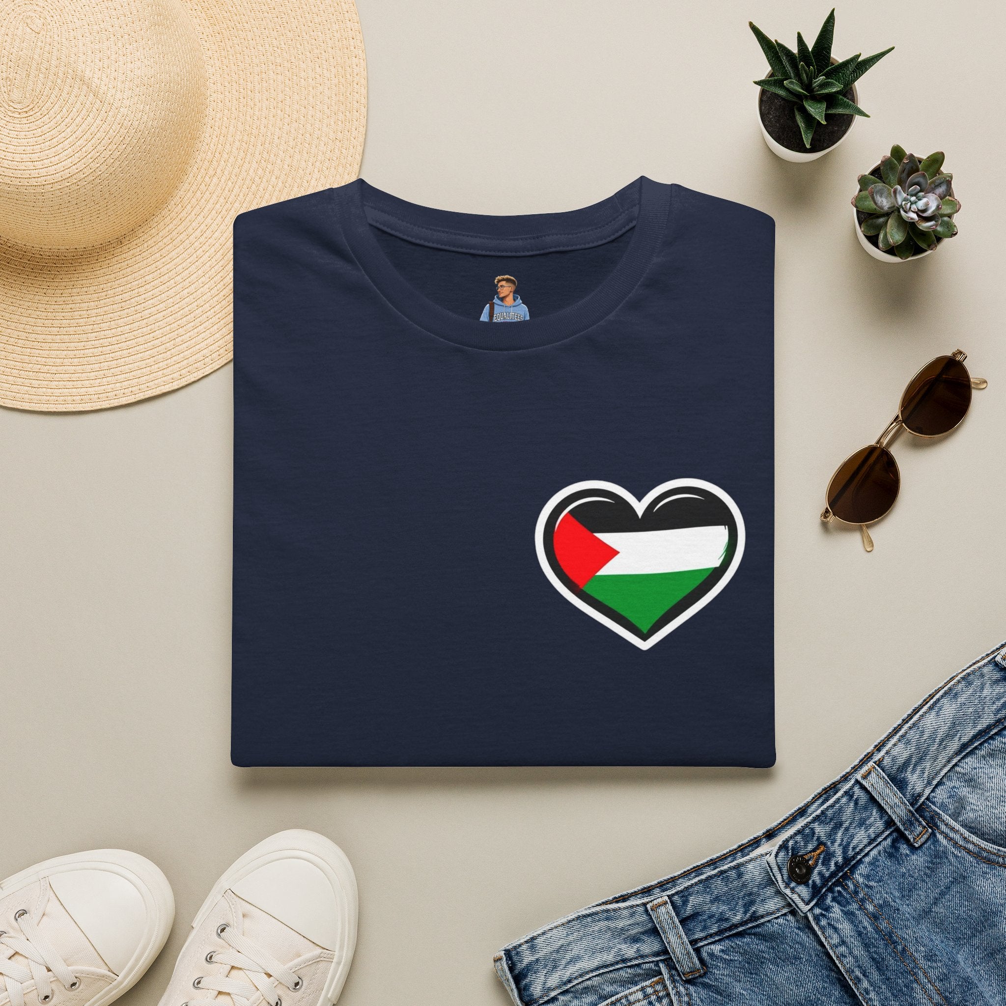 Camiseta unisex de estilo suave: "Apoya a Gaza y todos somos Palestina".