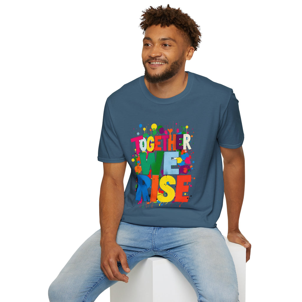 Juntos nos levantamos Camiseta unisex de estilo suave