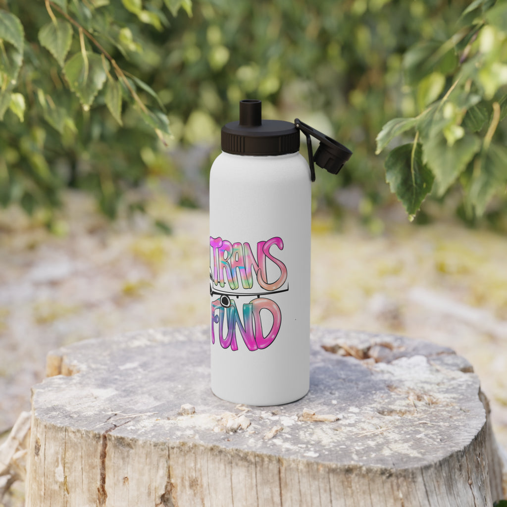 BTTF - Black Trans Travel Fund Logo Stainless Steel Sports Water Bottle