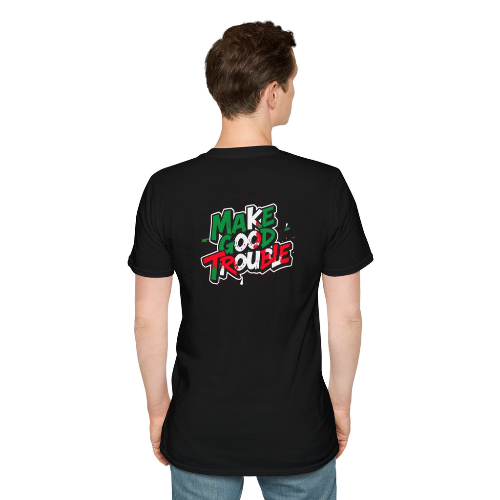 Camiseta unisex de estilo suave Make Good Trouble | Divertida camiseta gráfica para activistas y creadores de tendencias