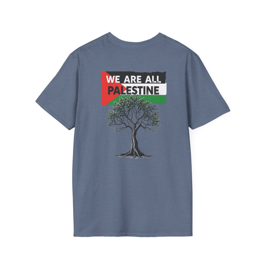 Camiseta unisex de estilo suave: "Apoya a Gaza y todos somos Palestina".