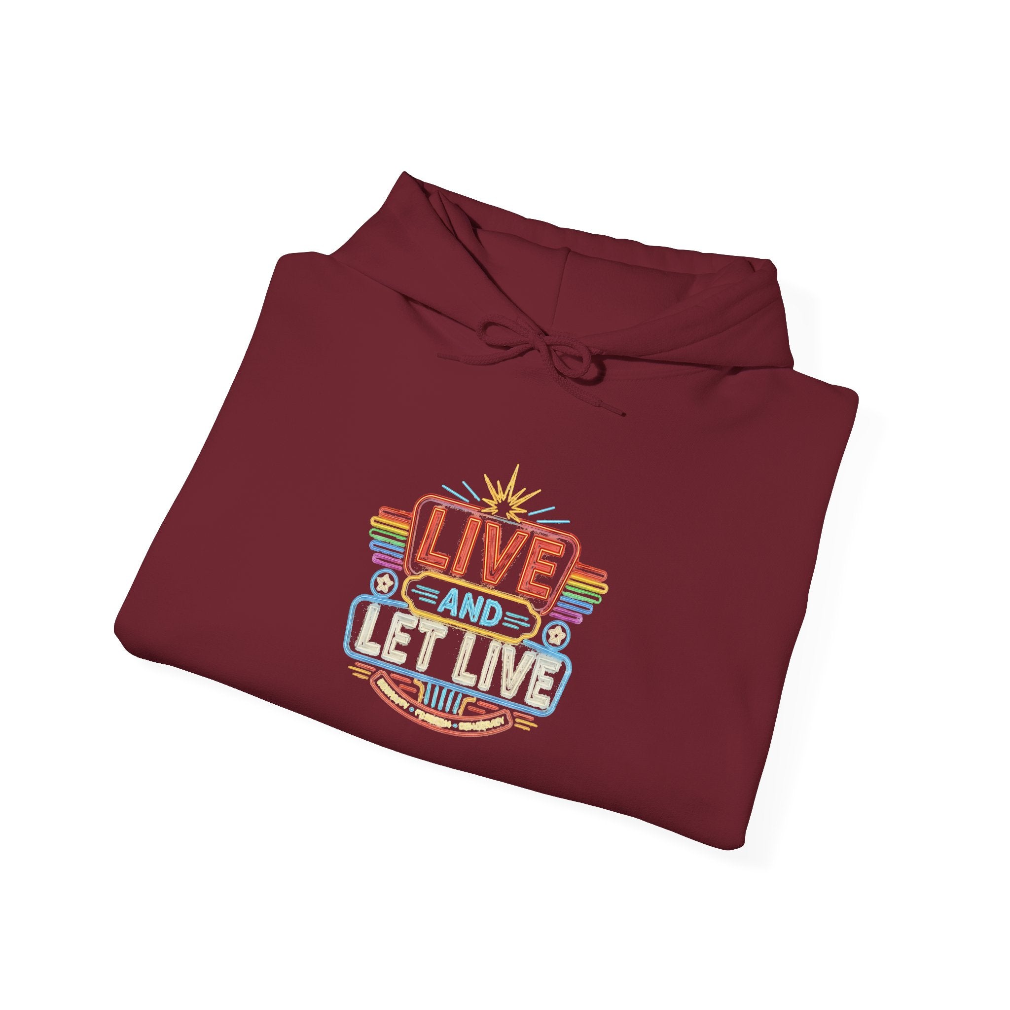 Live And Let Live Hoodie — Retro Peace Graphic Pullover