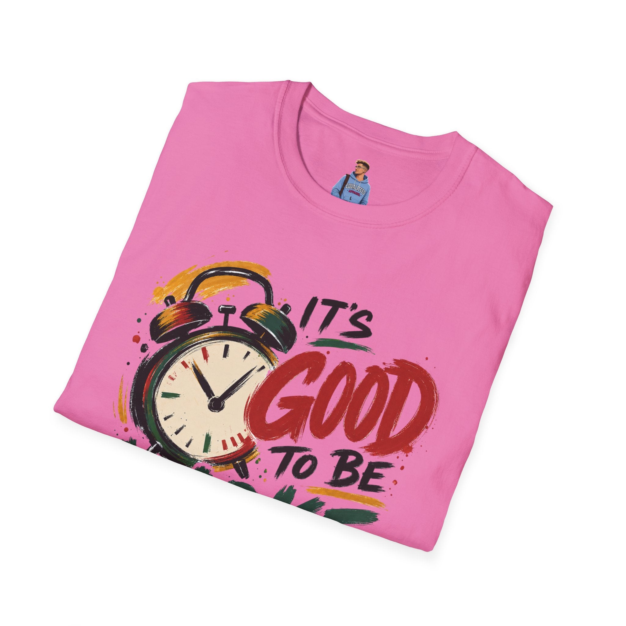 T-Shirt — "It's Good To Be Woke" Graphic Tee (Alarm Clock Design)