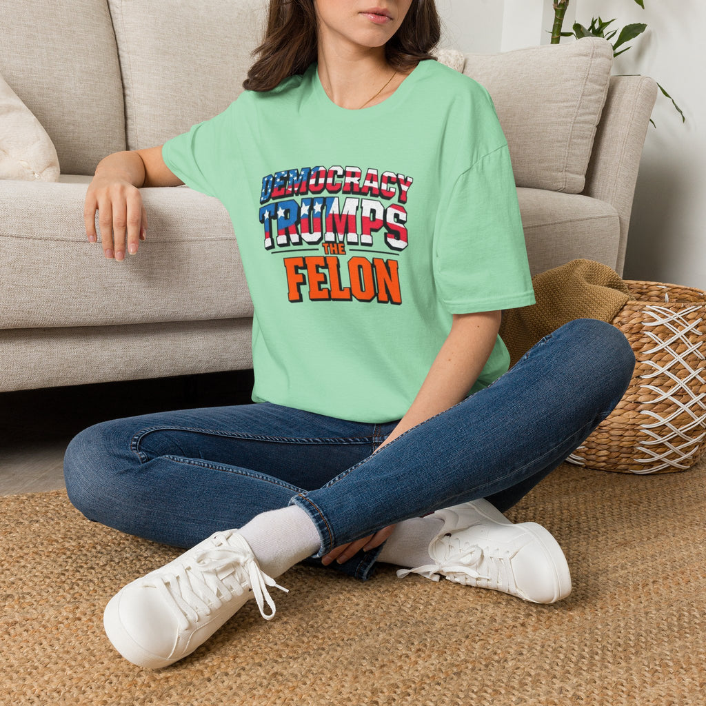 Democracy Trumps the Felon Graphic Tee