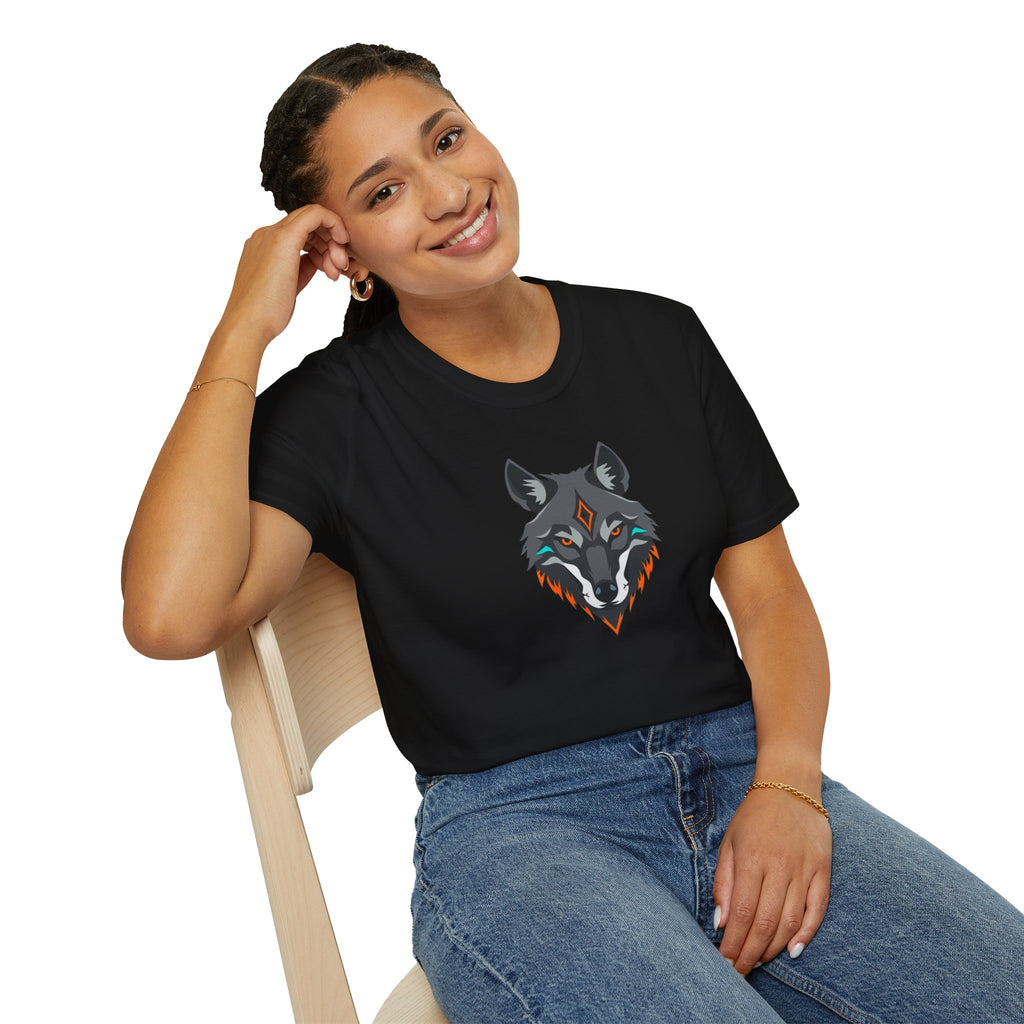 Mystical Wolf Design Unisex Softstyle T-shirt