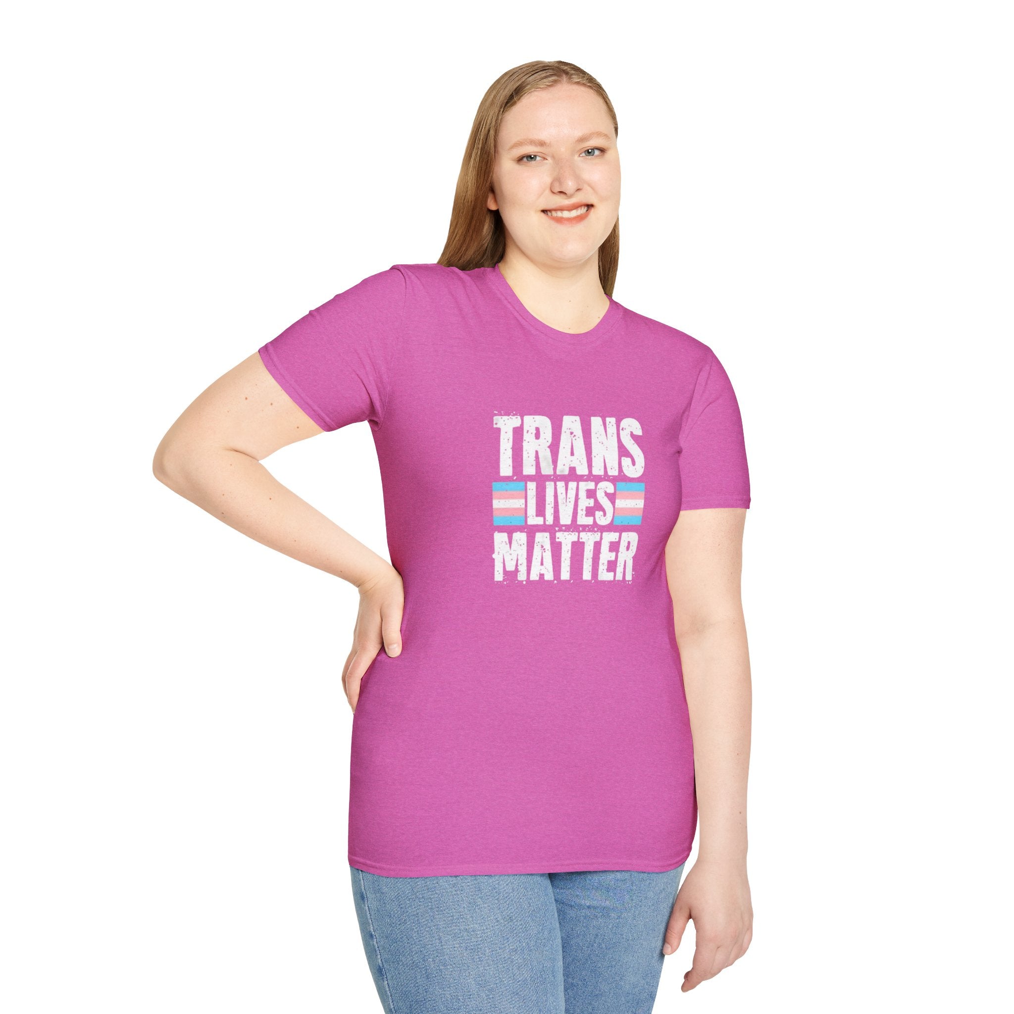 Trans Lives Matter Unisex Softstyle T-Shirt - Support LGBTQ+ Rights