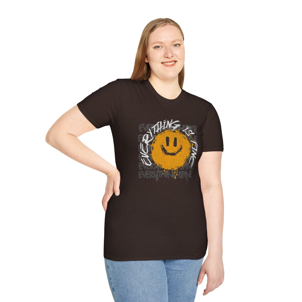 Camiseta unisex divertida y suave con la frase "Todo está bien", camiseta sarcástica, camiseta gráfica humorística, camiseta con frase del Apocalipsis, regalo para amantes de las bromas
