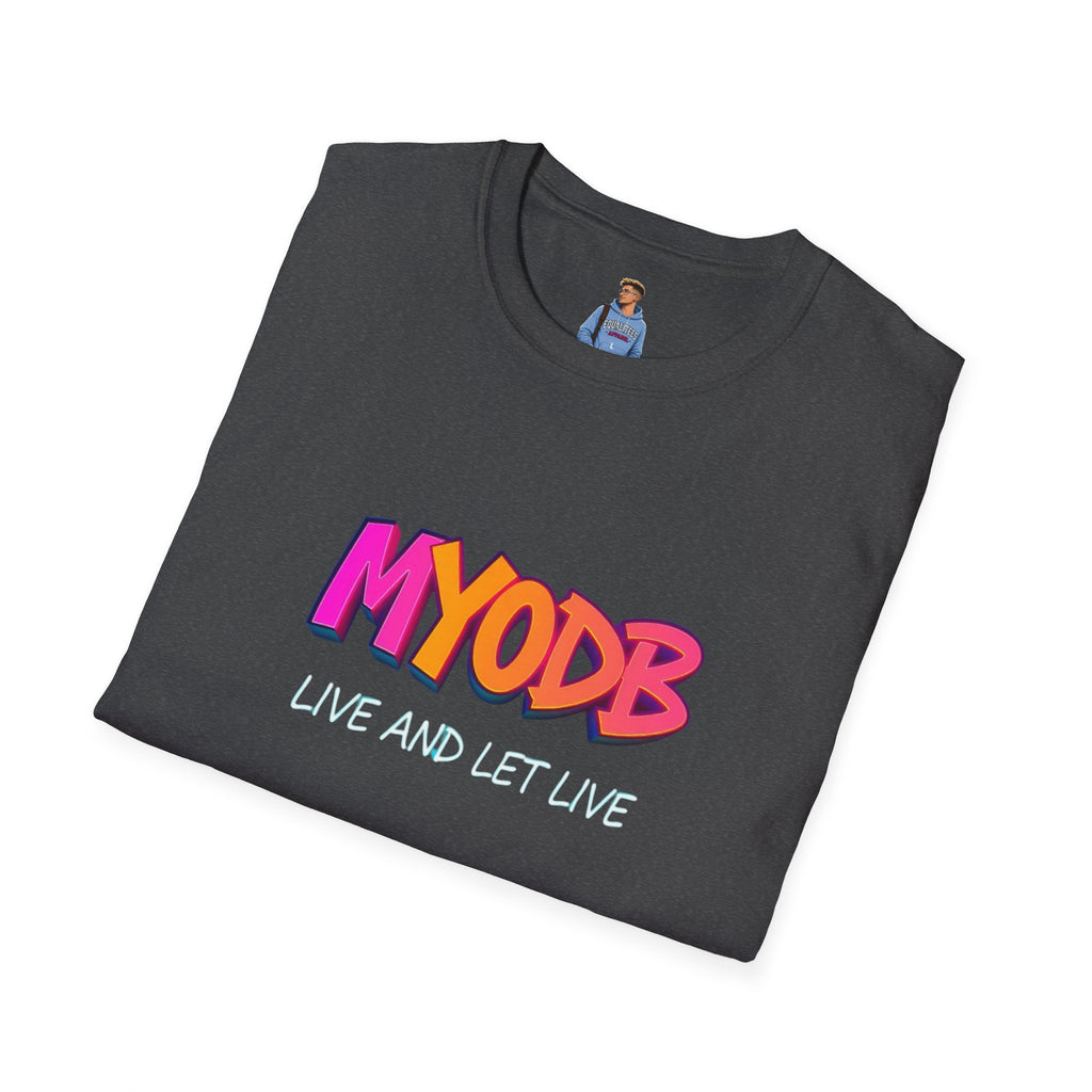 Camiseta MYODB "Vive y deja vivir" | Camiseta unisex de estilo suave | Ropa informal