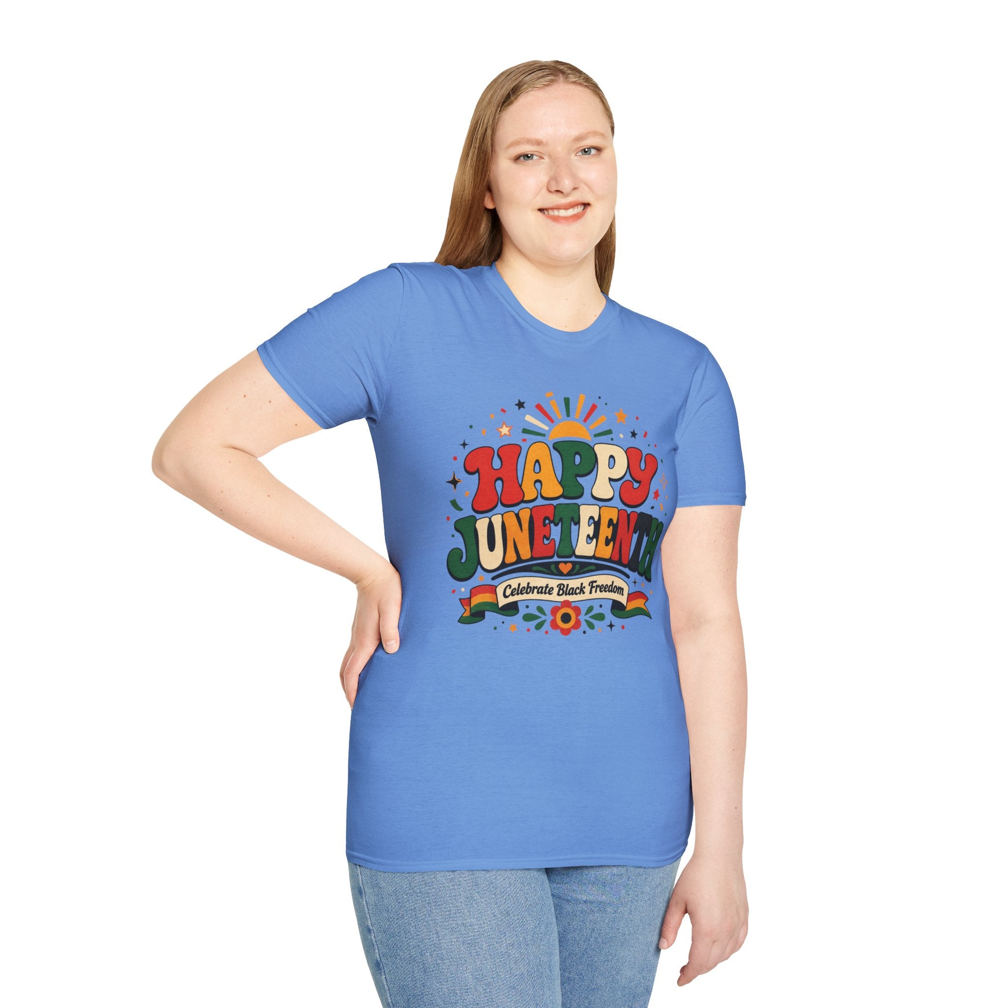 Juneteenth T-Shirt - "Happy Juneteenth" Retro Celebration Tee
