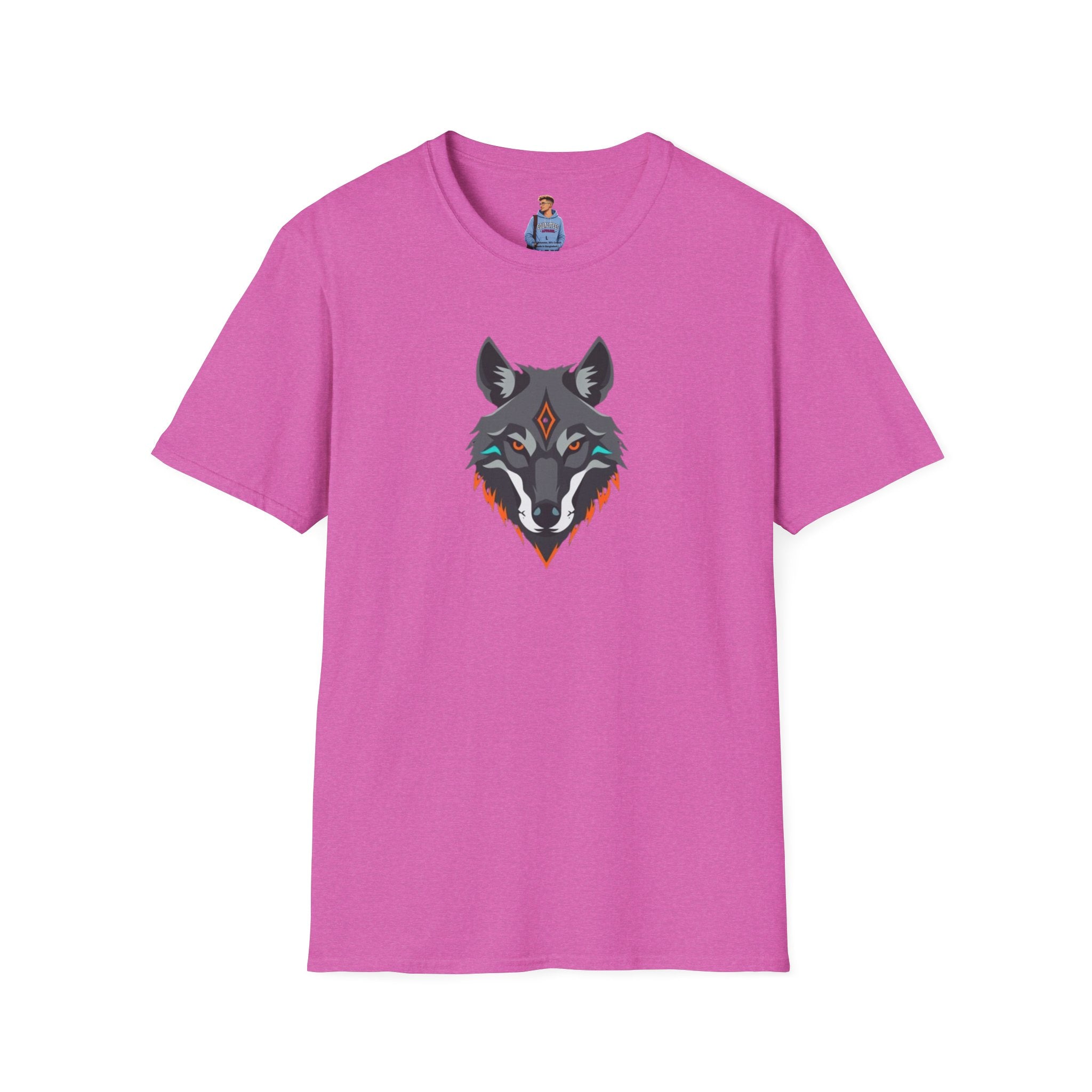 Mystical Wolf Design Unisex Softstyle T-shirt