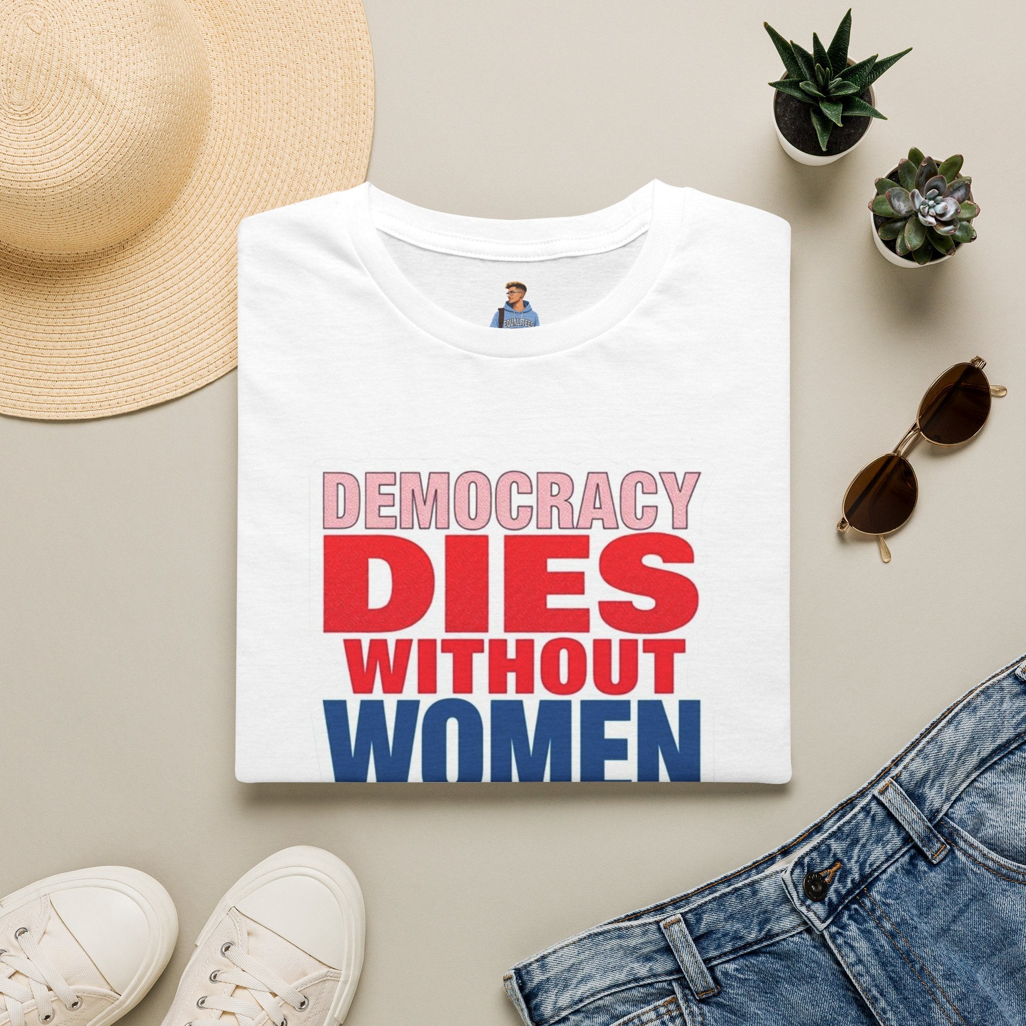 Democracy Dies Without Women Unisex Softstyle T-Shirt