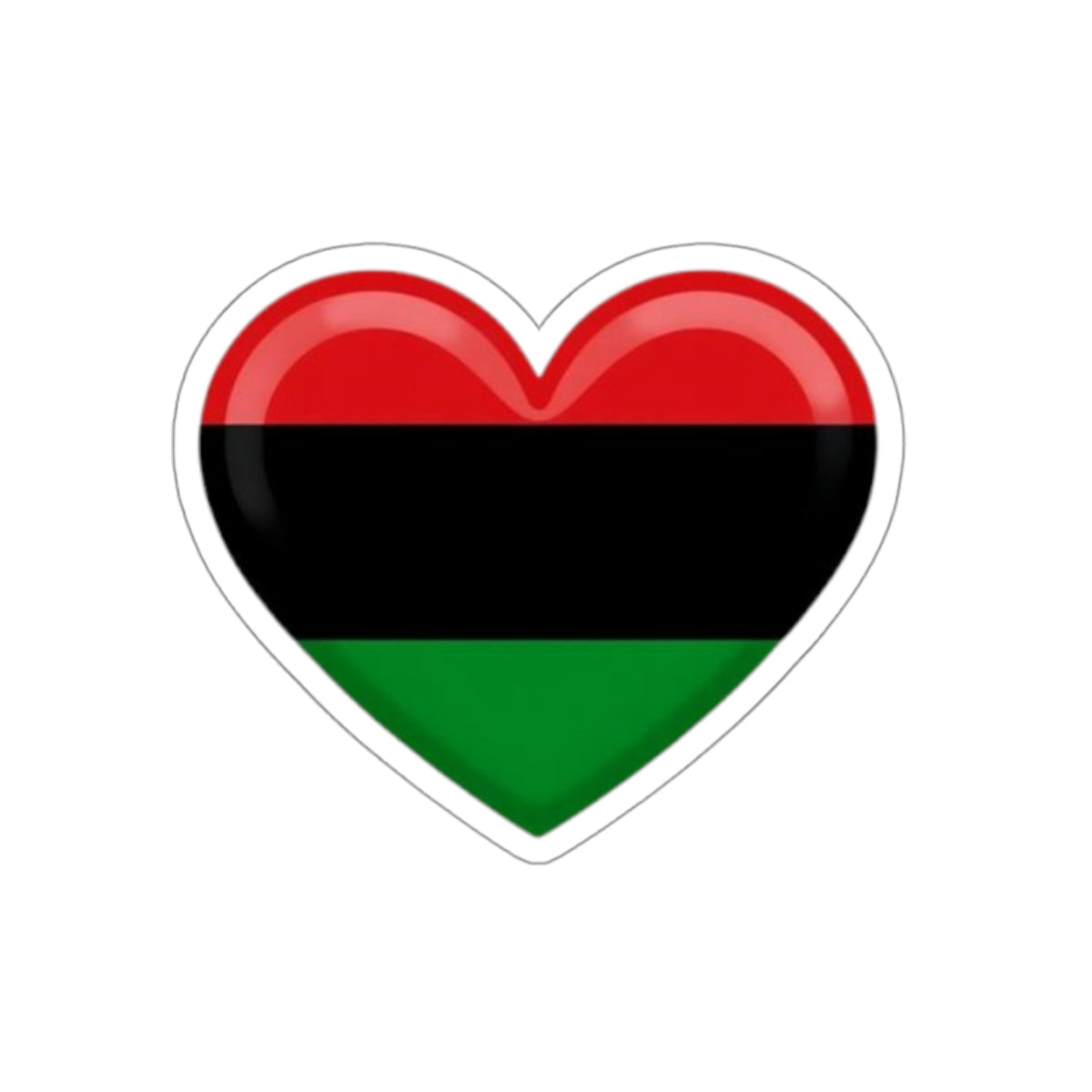 Pan African Heart Die-Cut Sticker - EqualiTees.Me